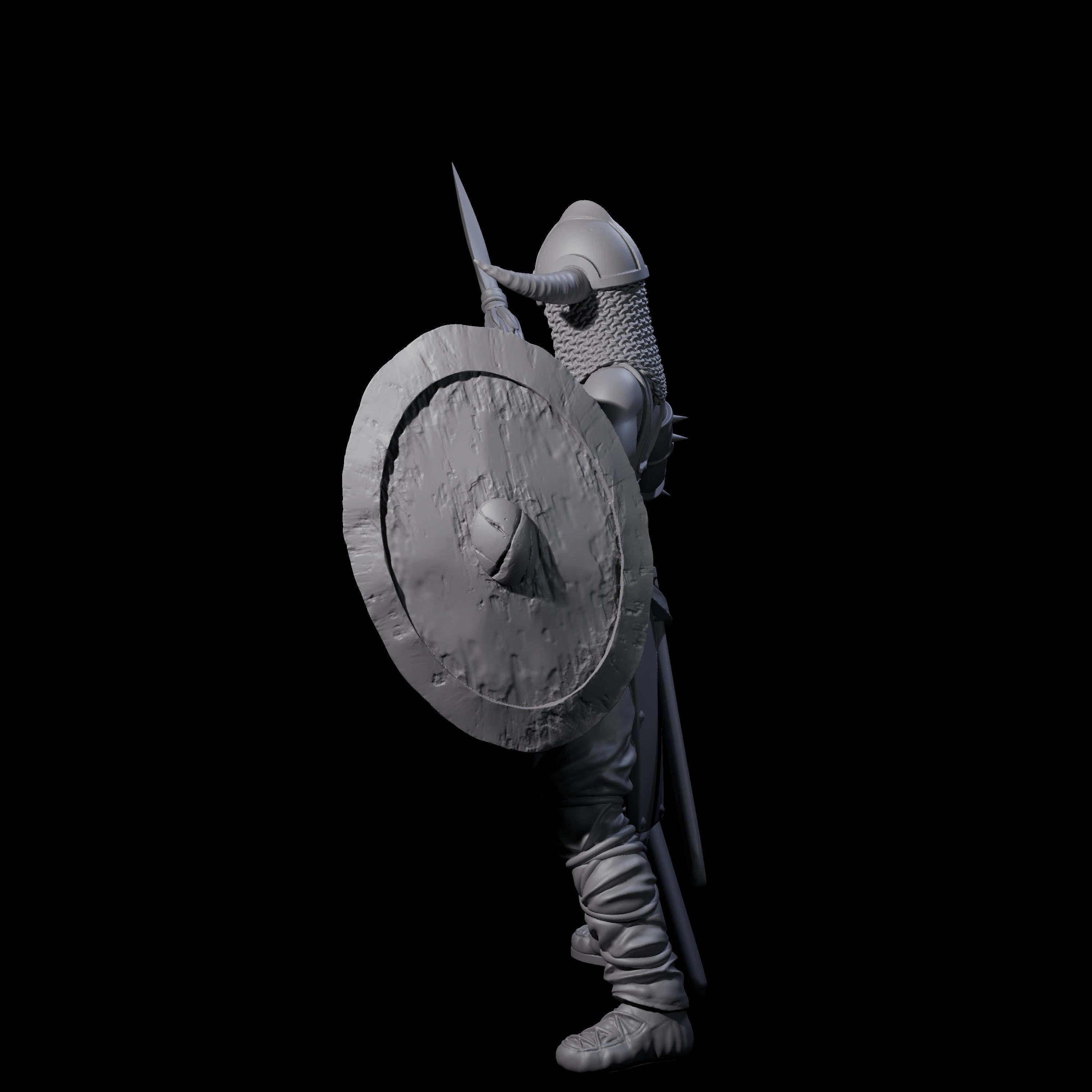 Come At Me Female Barbarian Miniature for Dungeons and Dragons, Pathfinder or other TTRPGs