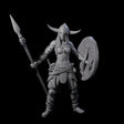 Come At Me Female Barbarian Miniature for Dungeons and Dragons, Pathfinder or other TTRPGs