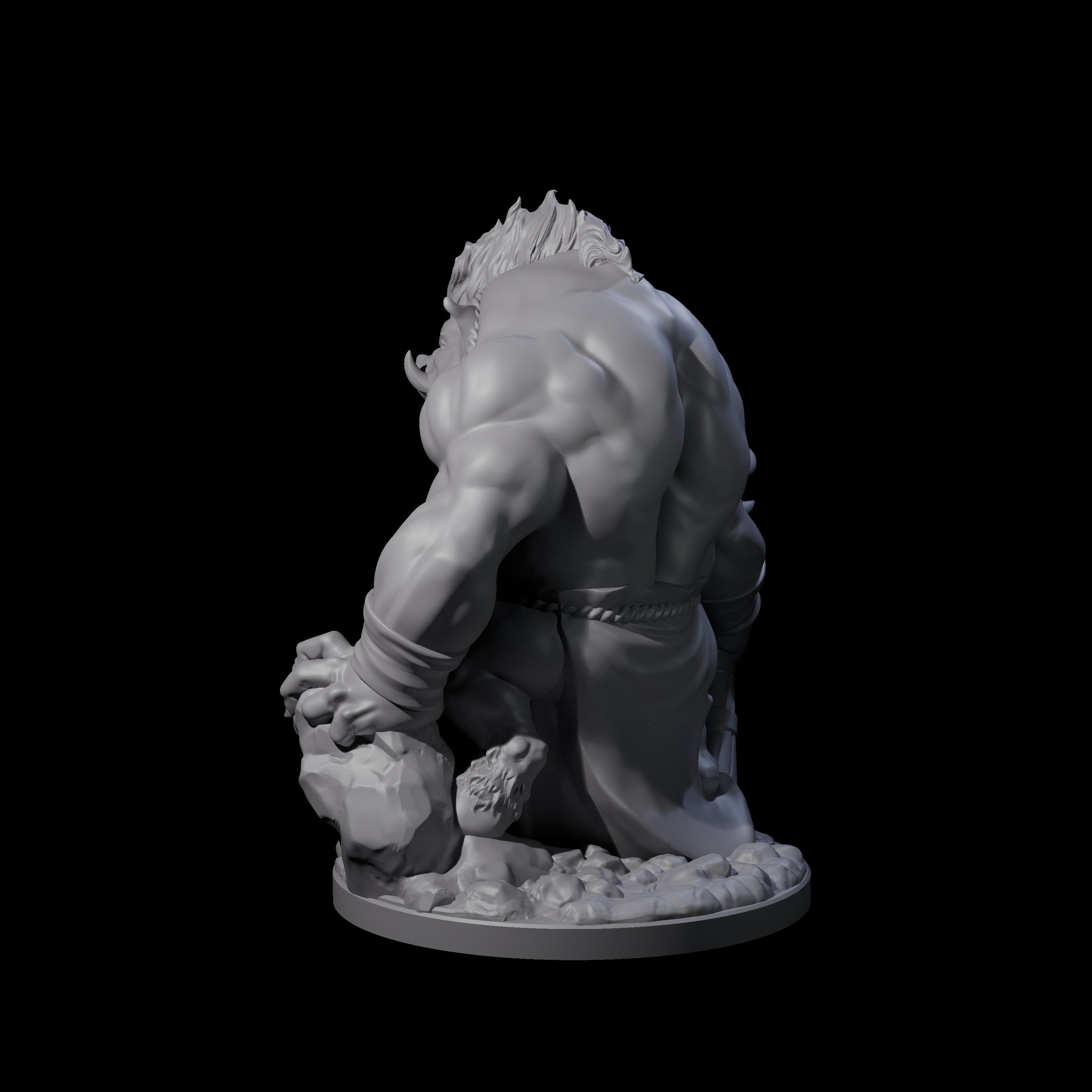 Come Out Swinging Boarman Brute A Miniature for Dungeons and Dragons, Pathfinder or other TTRPGs