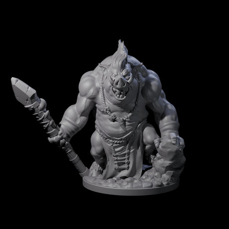 Come Out Swinging Boarman Brute A Miniature for Dungeons and Dragons, Pathfinder or other TTRPGs