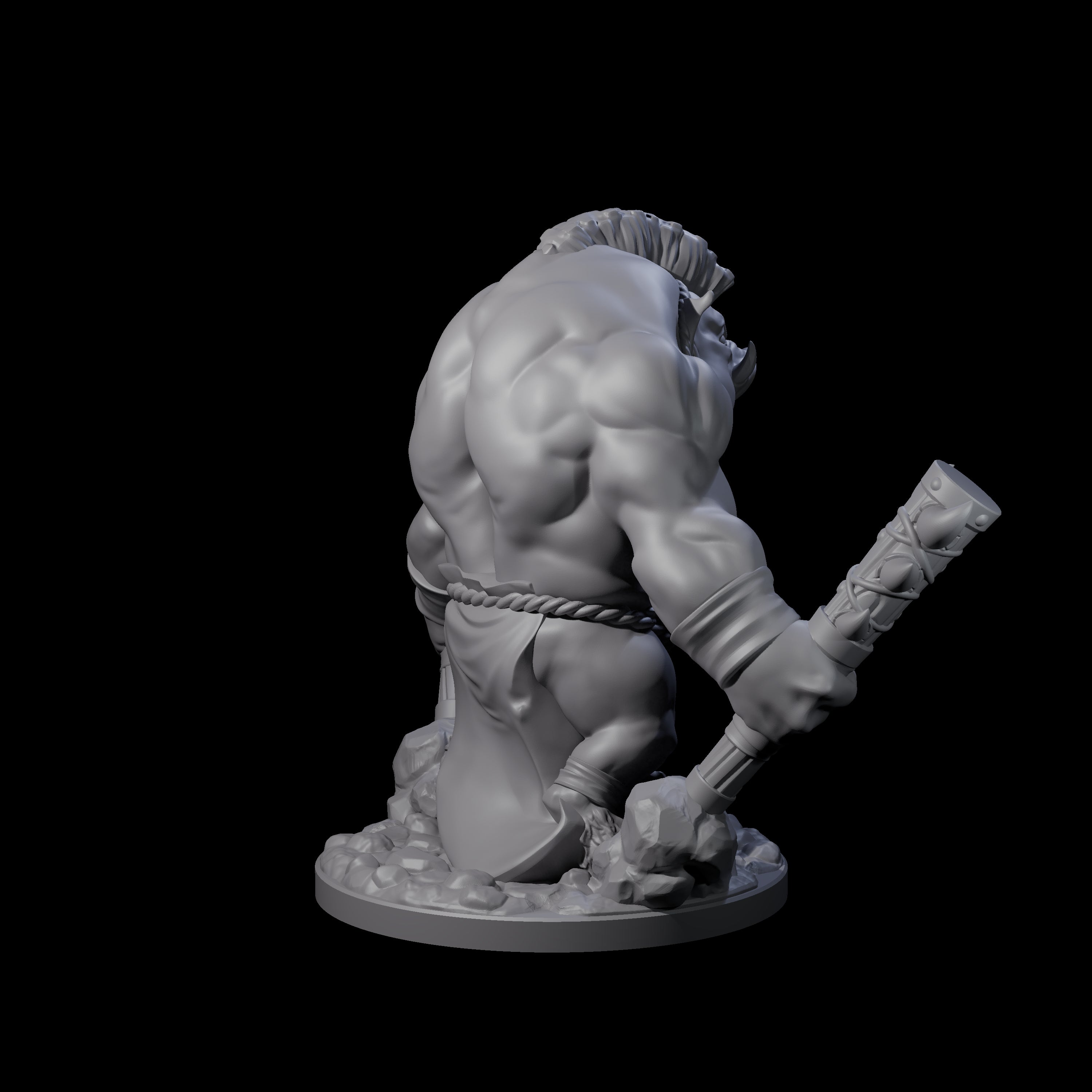 Come Out Swinging Boarman Brute B Miniature for Dungeons and Dragons, Pathfinder or other TTRPGs
