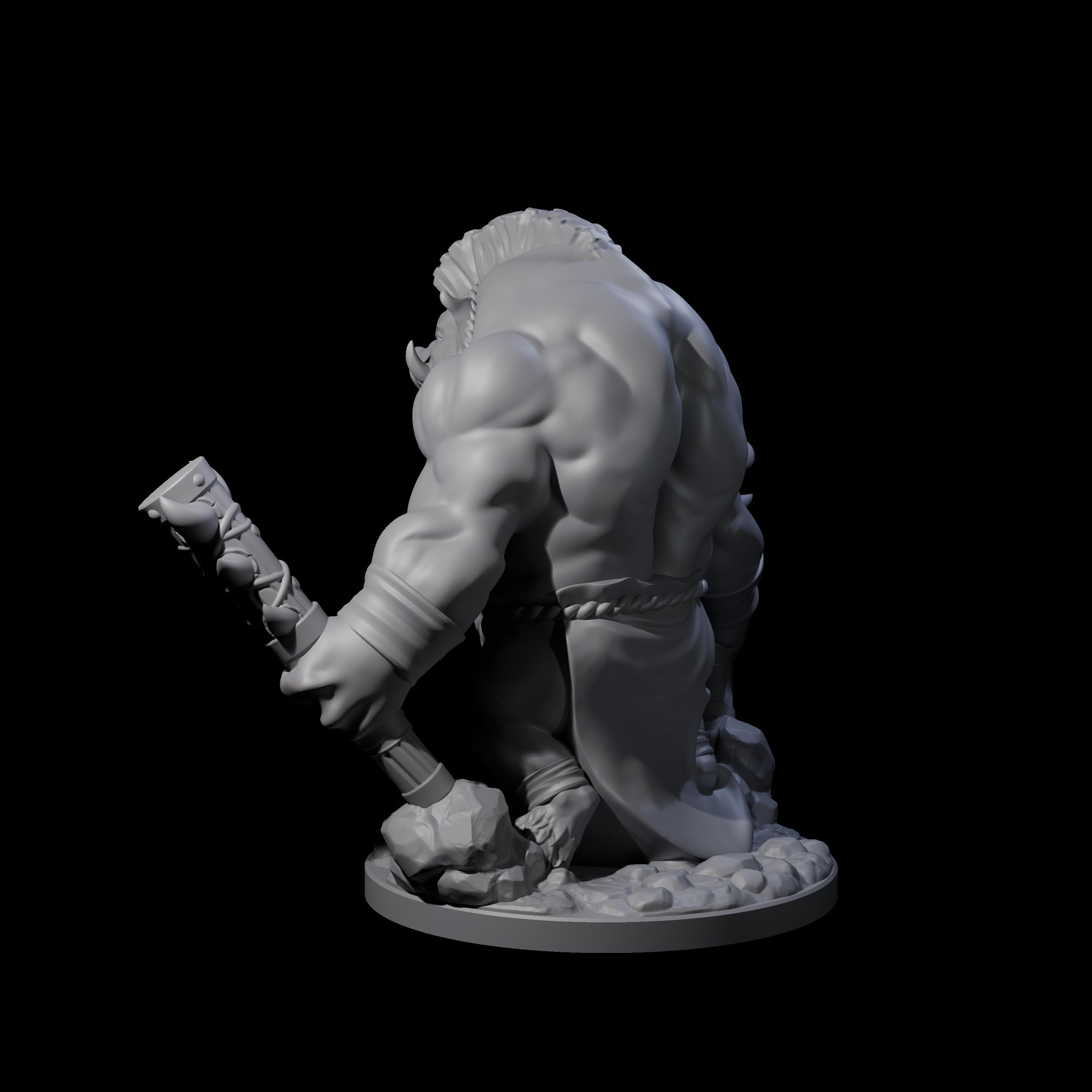 Come Out Swinging Boarman Brute B Miniature for Dungeons and Dragons, Pathfinder or other TTRPGs