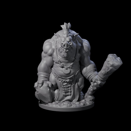 Come Out Swinging Boarman Brute C Miniature for Dungeons and Dragons, Pathfinder or other TTRPGs