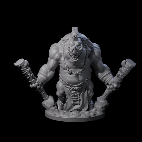 Come Out Swinging Boarman Brutes Miniature for Dungeons and Dragons, Pathfinder or other TTRPGs