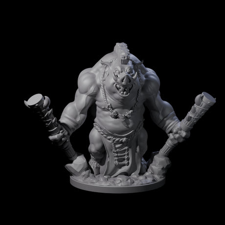 Come Out Swinging Boarman Brutes Miniature for Dungeons and Dragons, Pathfinder or other TTRPGs