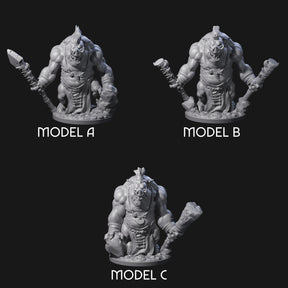 Come Out Swinging Boarman Brutes Miniature for Dungeons and Dragons, Pathfinder or other TTRPGs