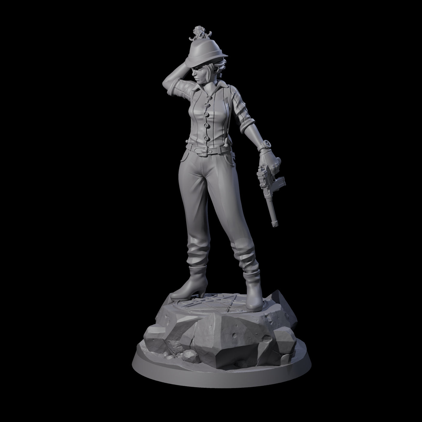 Come Out Swinging Human Witch Miniature for Dungeons and Dragons, Pathfinder or other TTRPGs