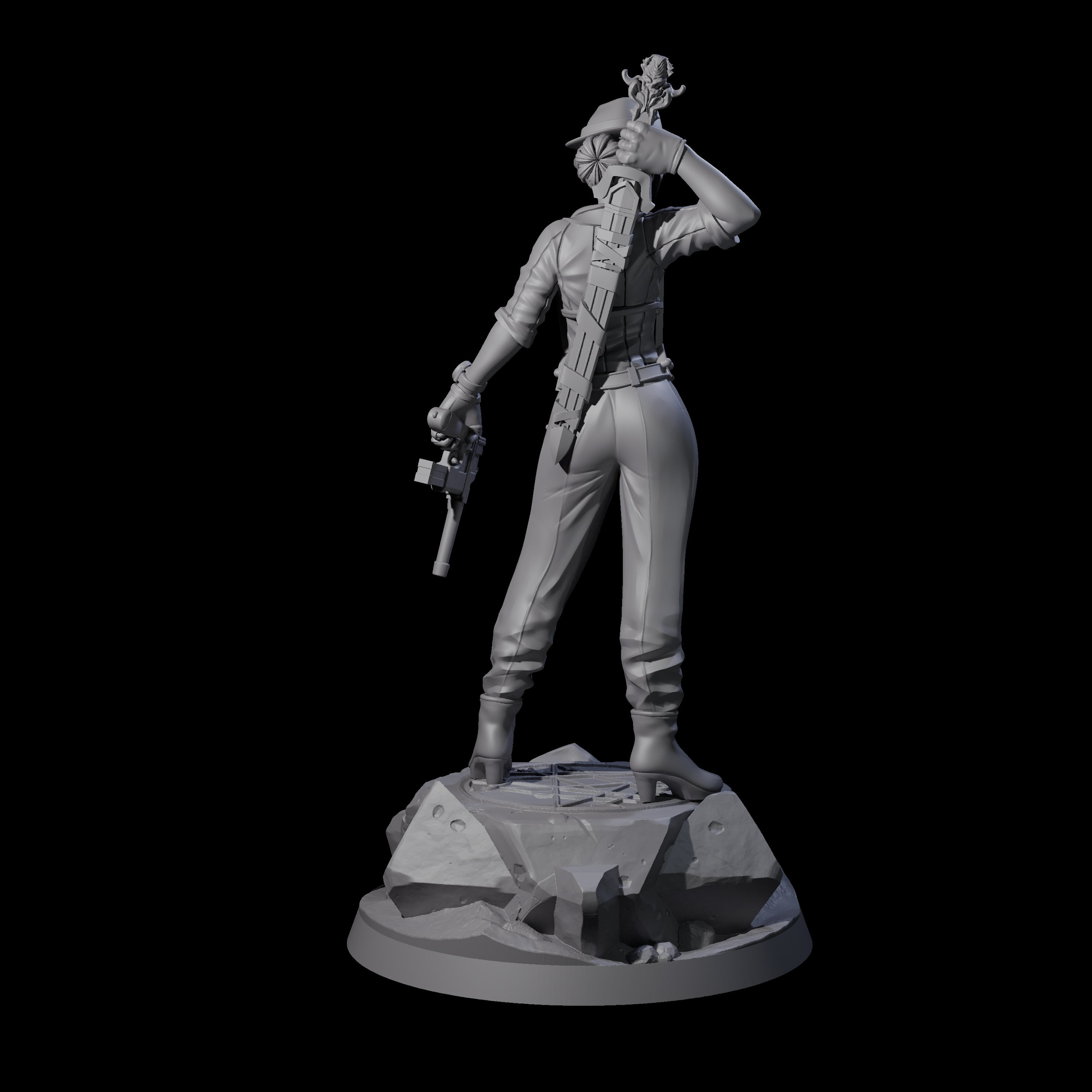 Come Out Swinging Human Witch Miniature for Dungeons and Dragons, Pathfinder or other TTRPGs