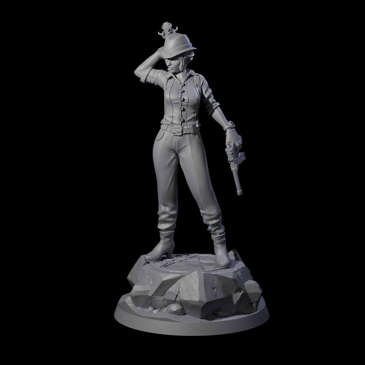 Come Out Swinging Human Witch Miniature for Dungeons and Dragons, Pathfinder or other TTRPGs