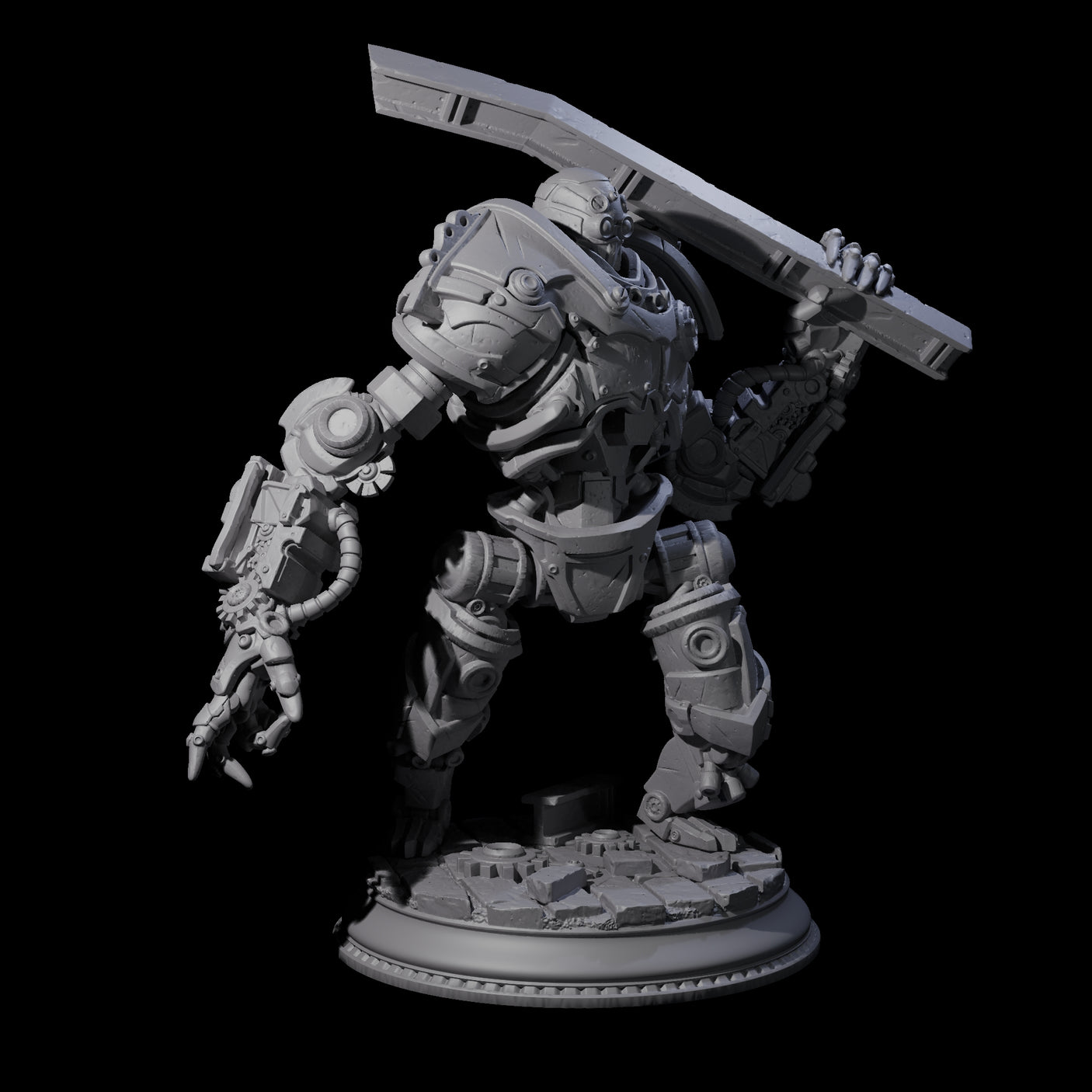 Commanding Clockwork Guardian Miniature for Dungeons and Dragons, Pathfinder or other TTRPGs