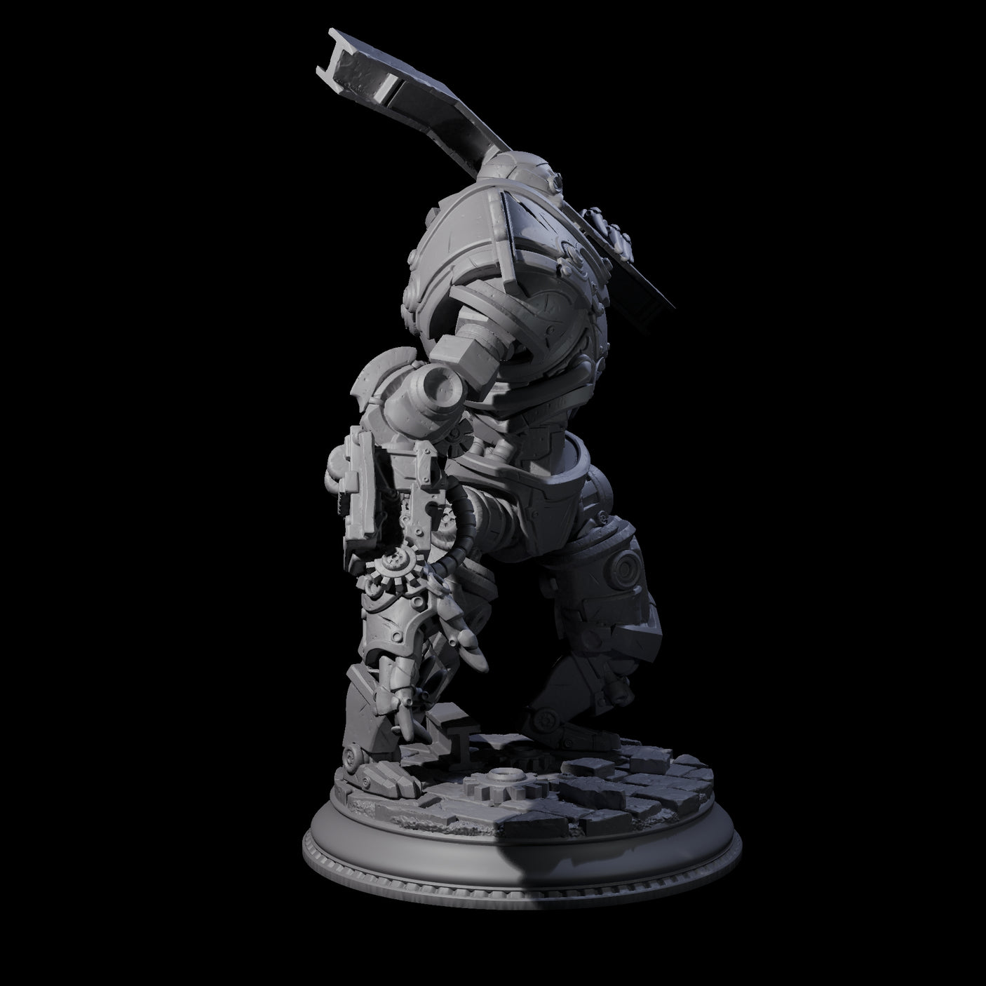 Commanding Clockwork Guardian Miniature for Dungeons and Dragons, Pathfinder or other TTRPGs