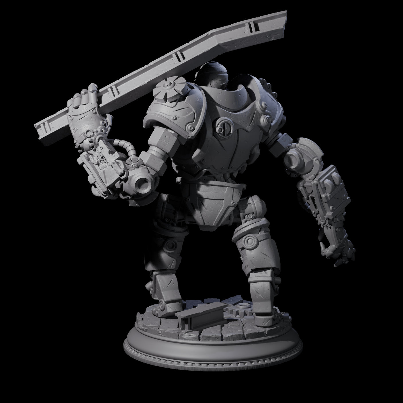 Commanding Clockwork Guardian Miniature for Dungeons and Dragons, Pathfinder or other TTRPGs