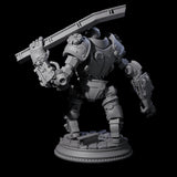 Commanding Clockwork Guardian Miniature for Dungeons and Dragons, Pathfinder or other TTRPGs