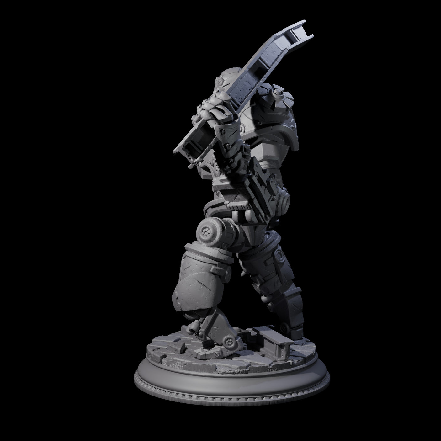 Commanding Clockwork Guardian Miniature for Dungeons and Dragons, Pathfinder or other TTRPGs