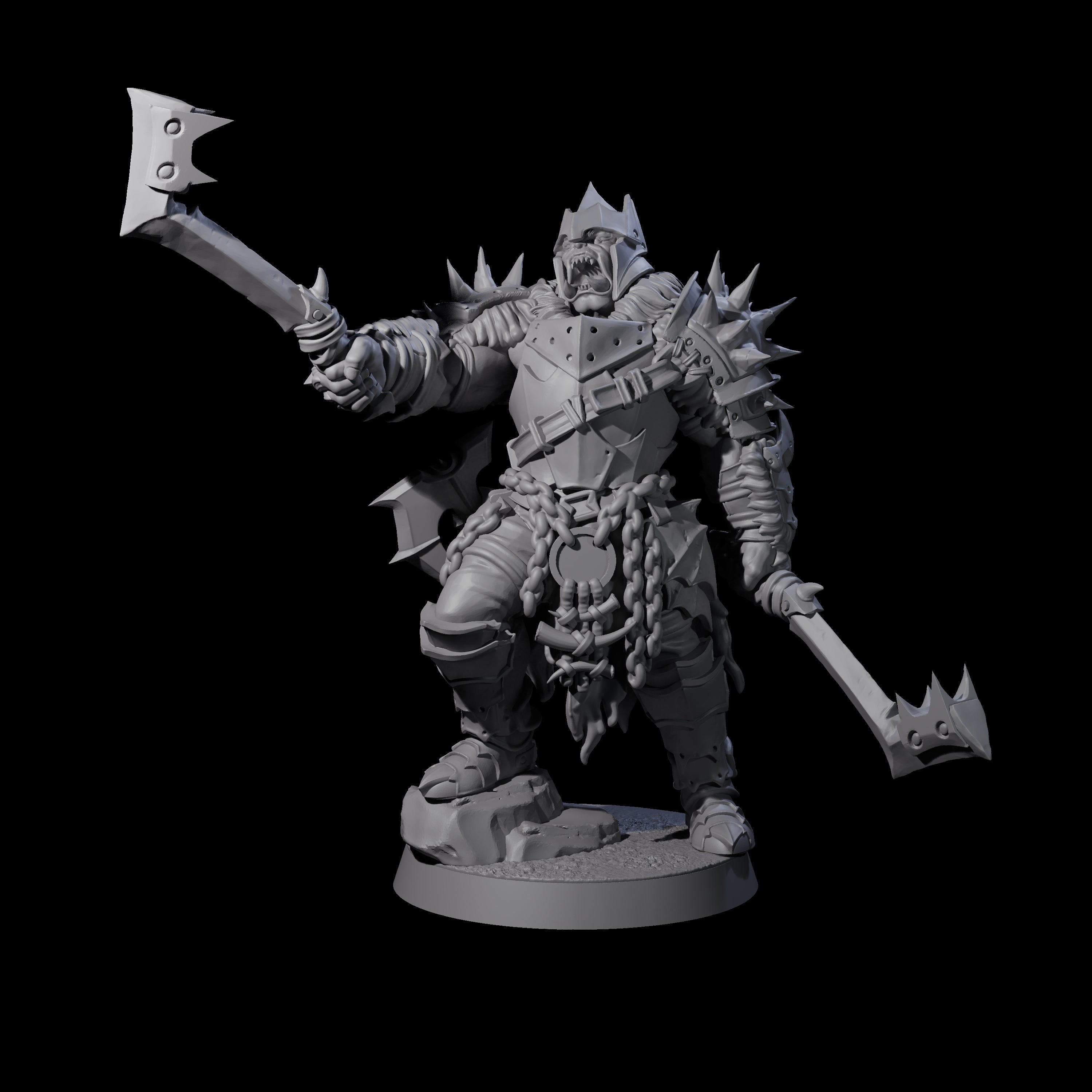 Commanding General Orc Warlord Miniature for Dungeons and Dragons, Pathfinder or other TTRPGs