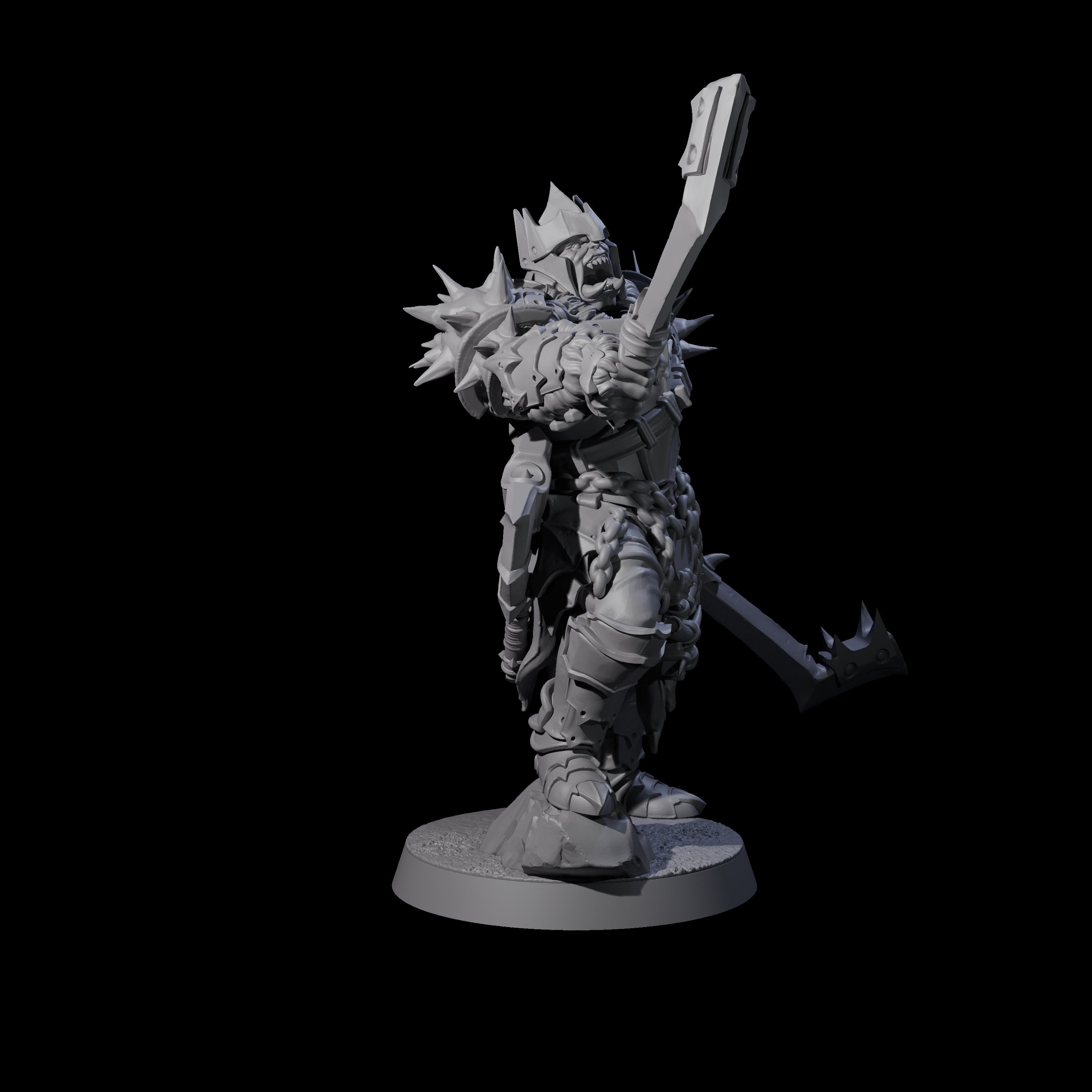 Commanding General Orc Warlord Miniature for Dungeons and Dragons, Pathfinder or other TTRPGs