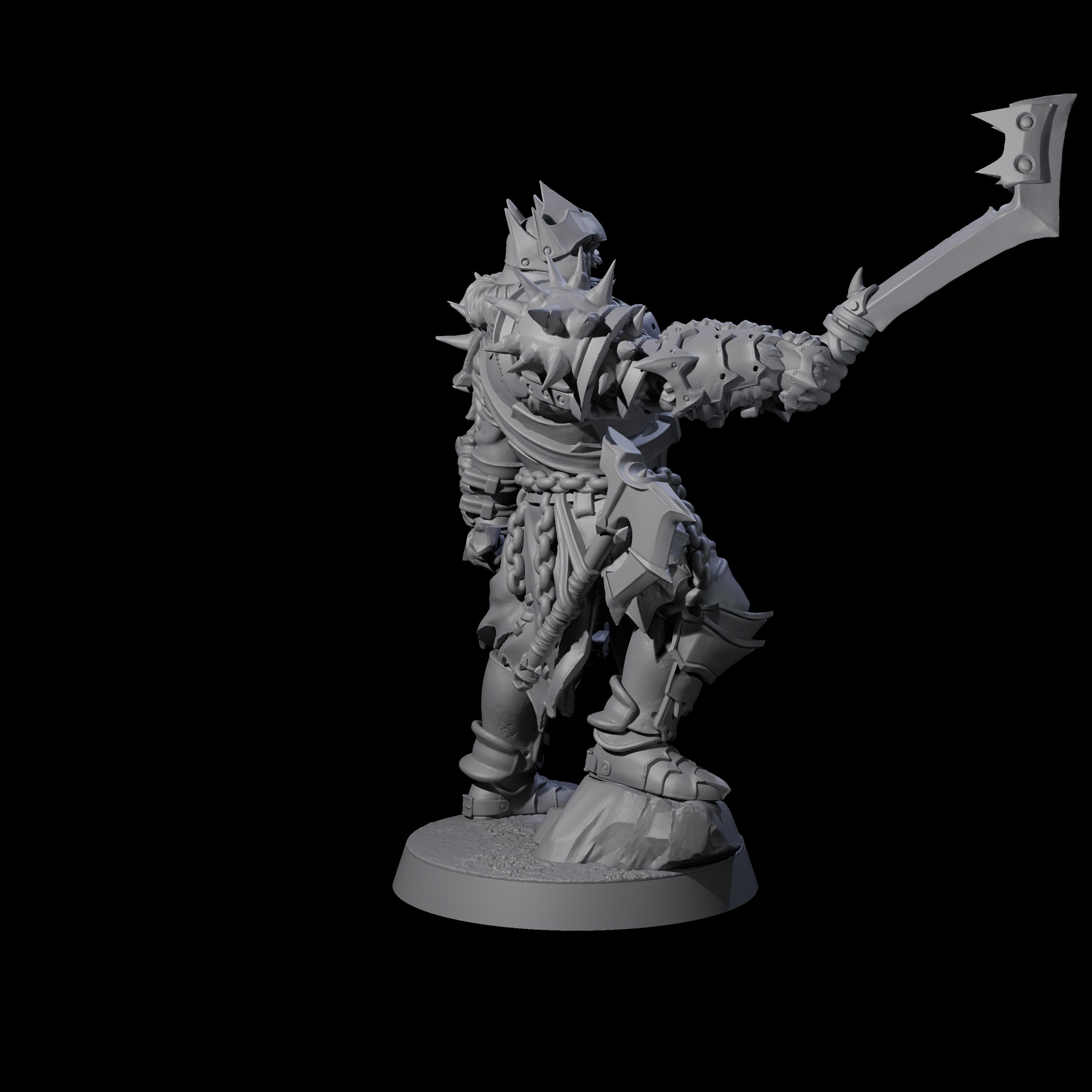 Commanding General Orc Warlord Miniature for Dungeons and Dragons, Pathfinder or other TTRPGs