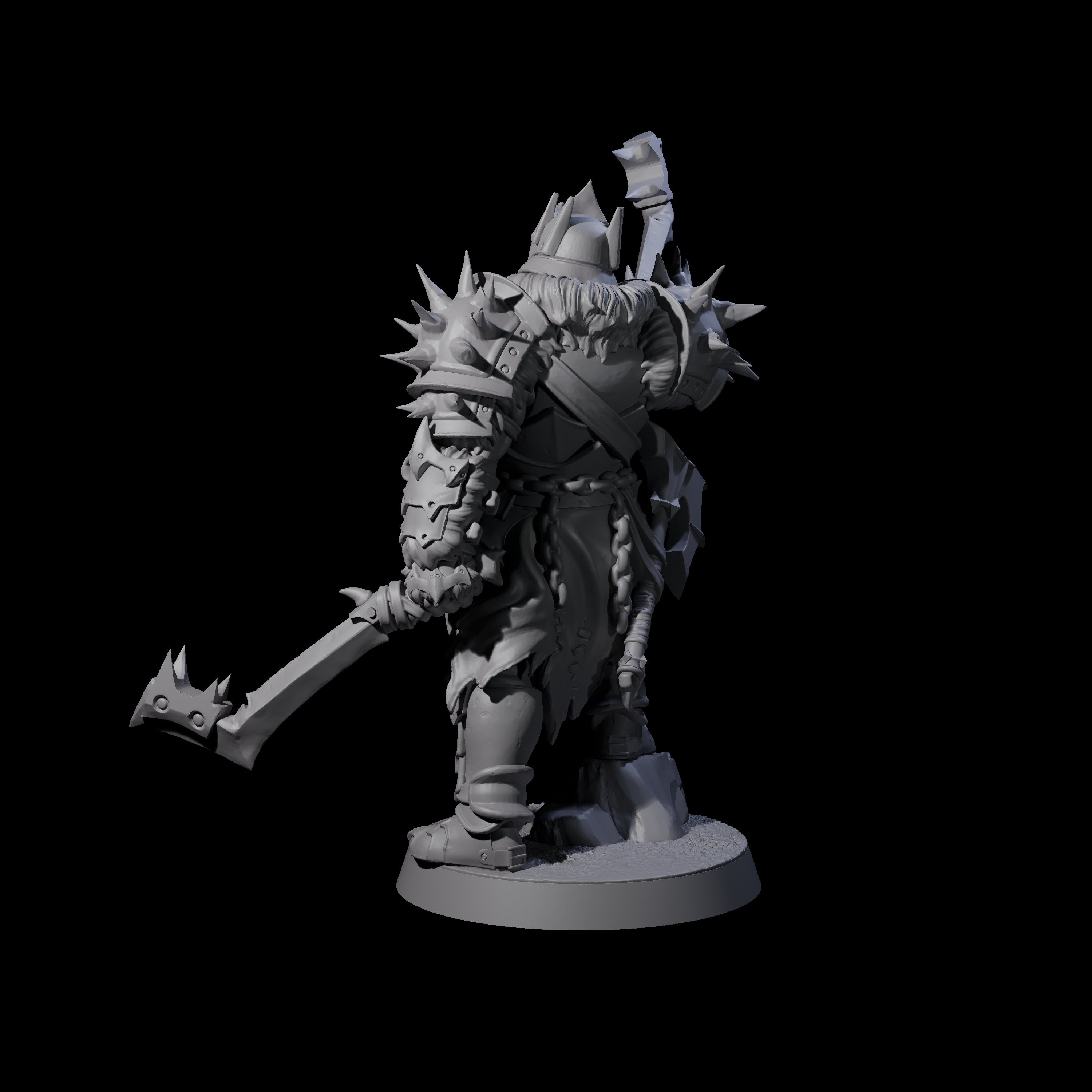 Commanding General Orc Warlord Miniature for Dungeons and Dragons, Pathfinder or other TTRPGs