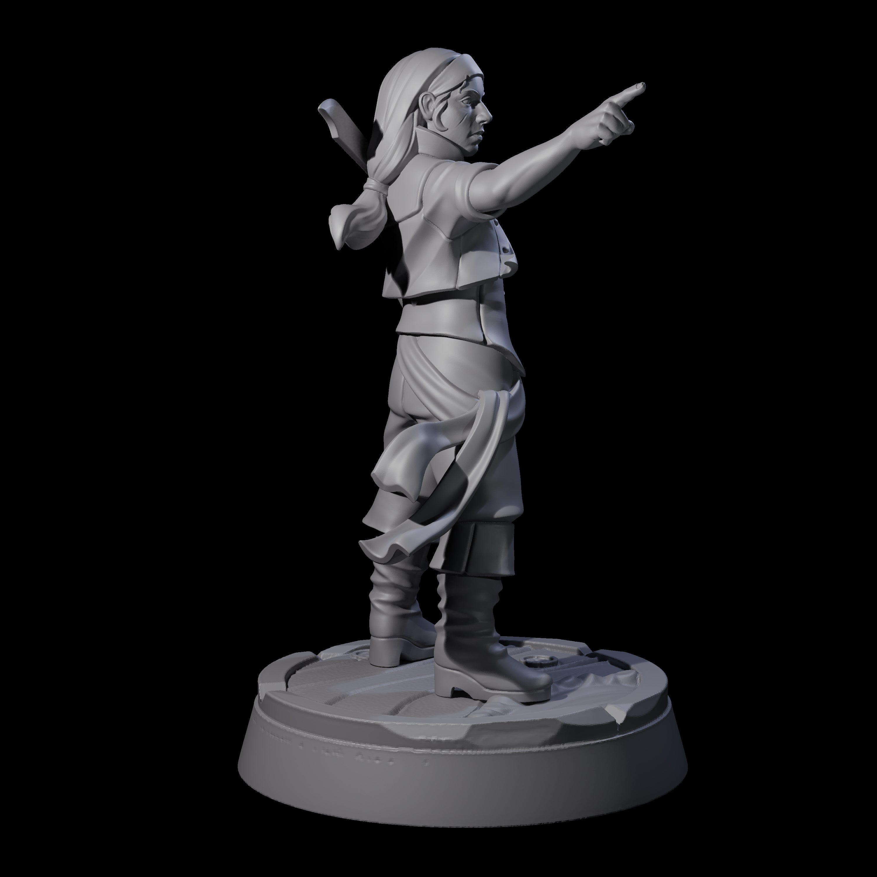 Commanding Human First Mate Miniature for Dungeons and Dragons, Pathfinder or other TTRPGs