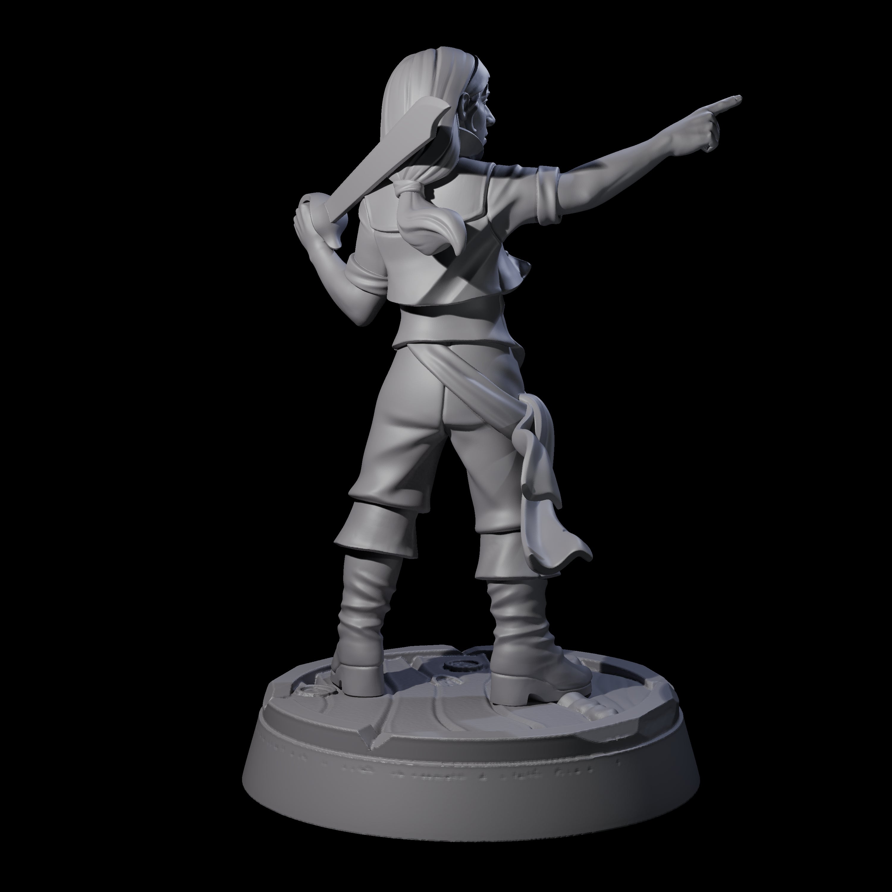 Commanding Human First Mate Miniature for Dungeons and Dragons, Pathfinder or other TTRPGs