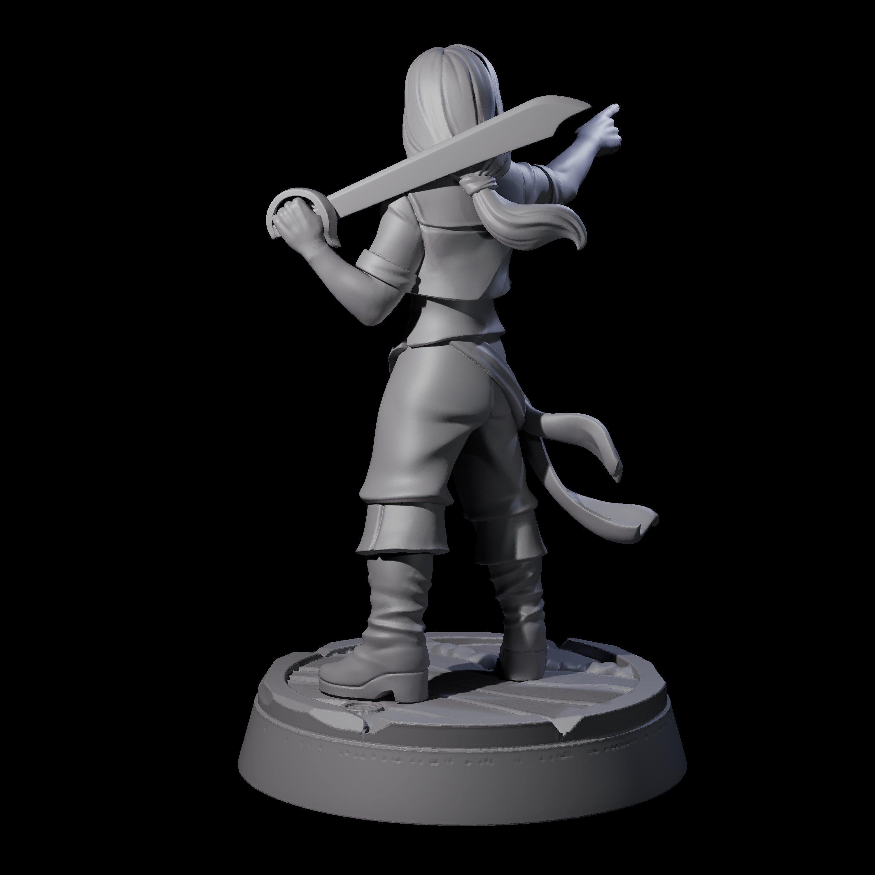 Commanding Human First Mate Miniature for Dungeons and Dragons, Pathfinder or other TTRPGs