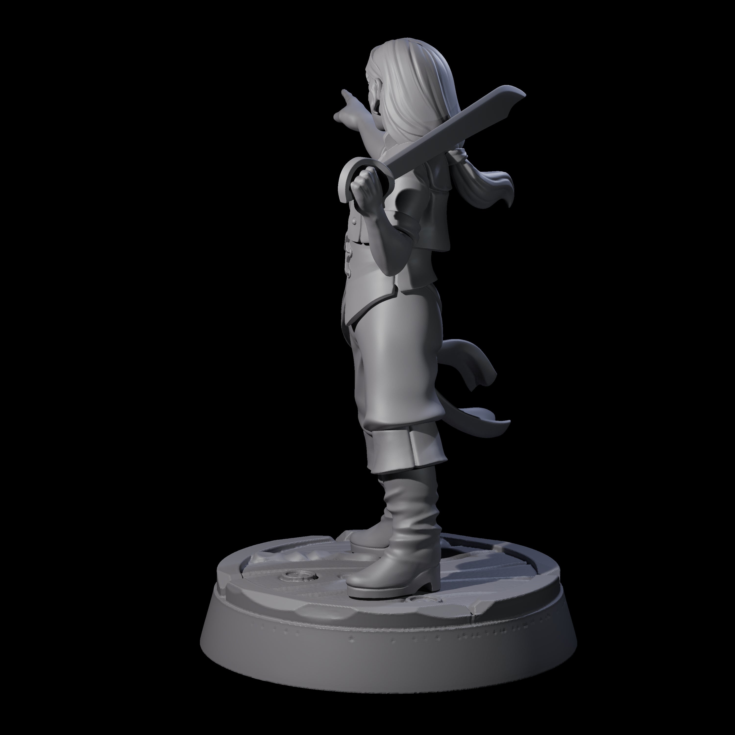 Commanding Human First Mate Miniature for Dungeons and Dragons, Pathfinder or other TTRPGs