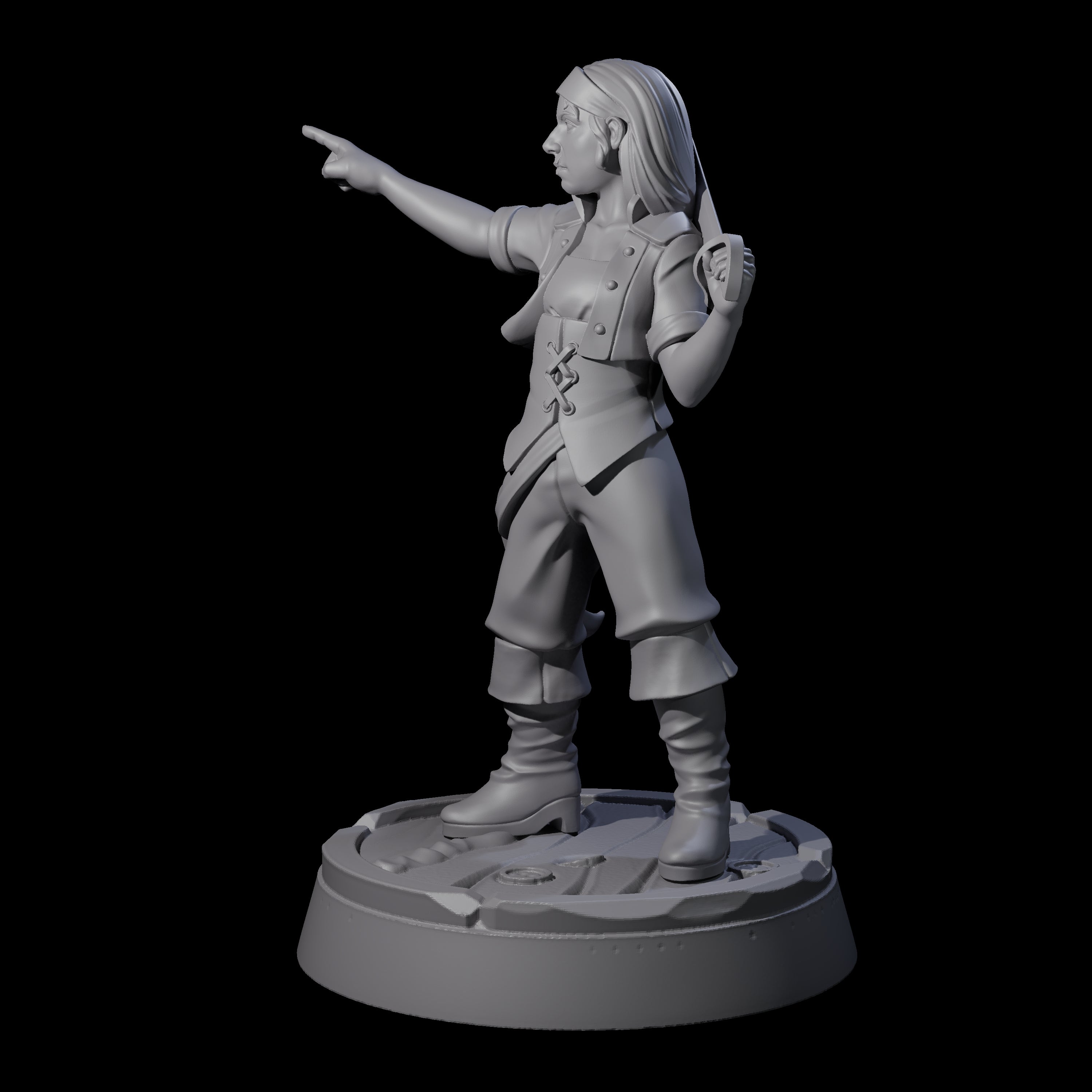Commanding Human First Mate Miniature for Dungeons and Dragons, Pathfinder or other TTRPGs