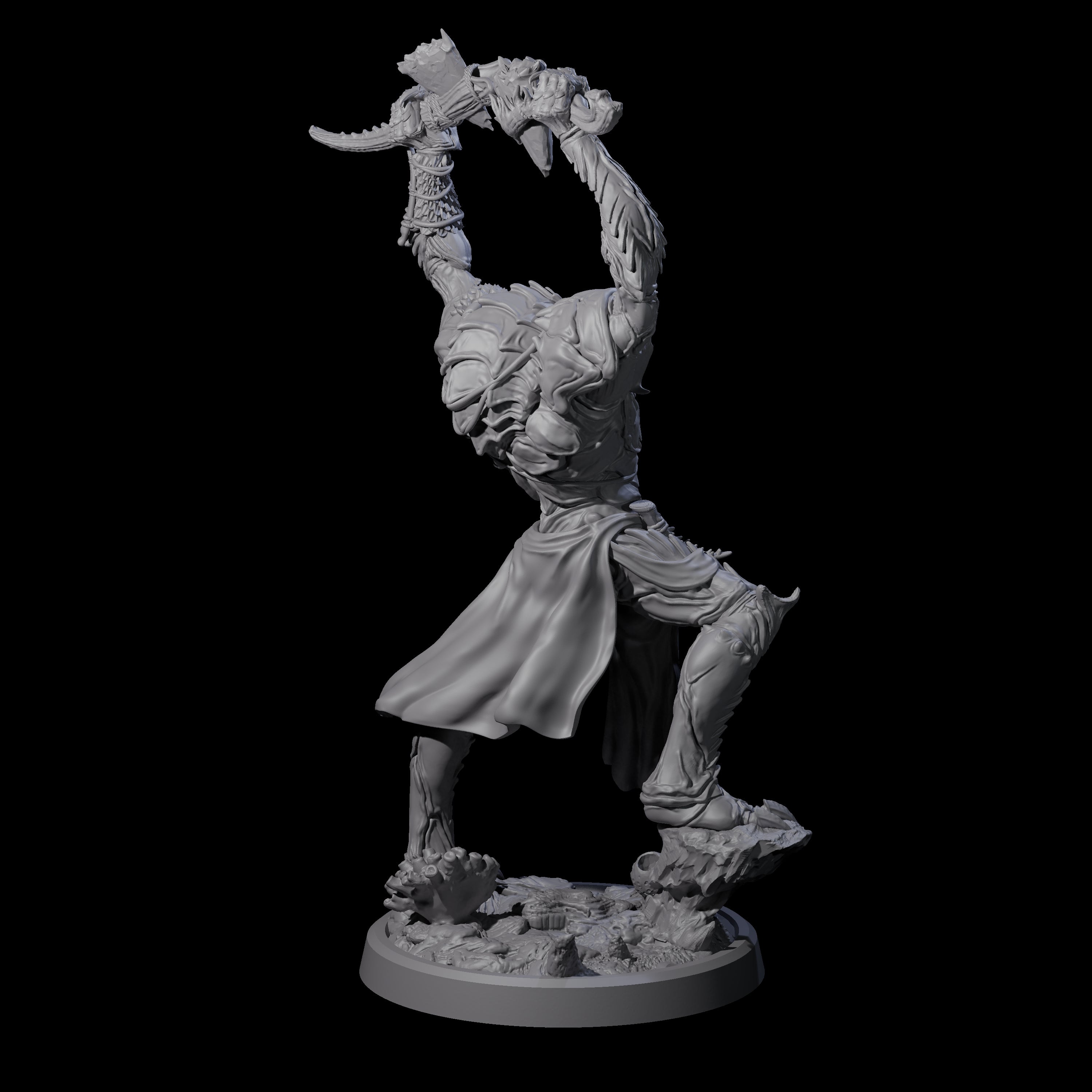 Commanding Wastrilith Warrior B Miniature for Dungeons and Dragons, Pathfinder or other TTRPGs