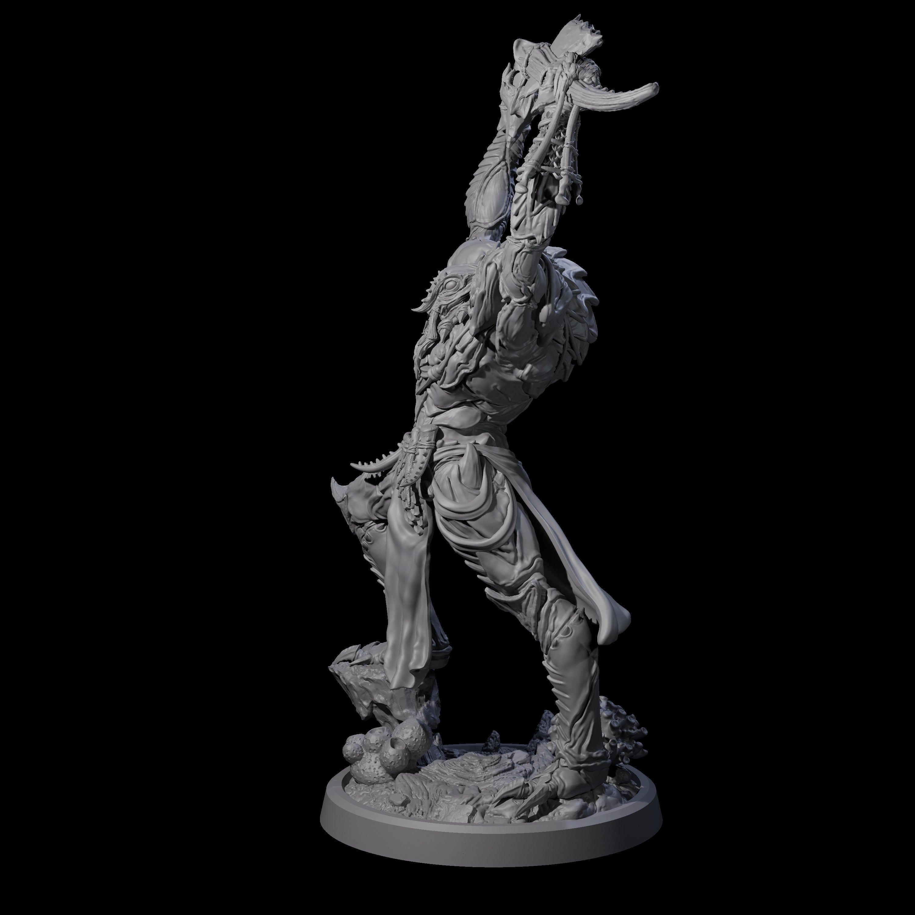 Commanding Wastrilith Warrior B Miniature for Dungeons and Dragons, Pathfinder or other TTRPGs
