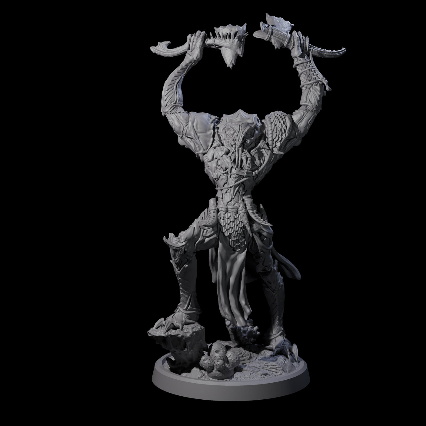 Commanding Wastrilith Warrior B Miniature for Dungeons and Dragons, Pathfinder or other TTRPGs