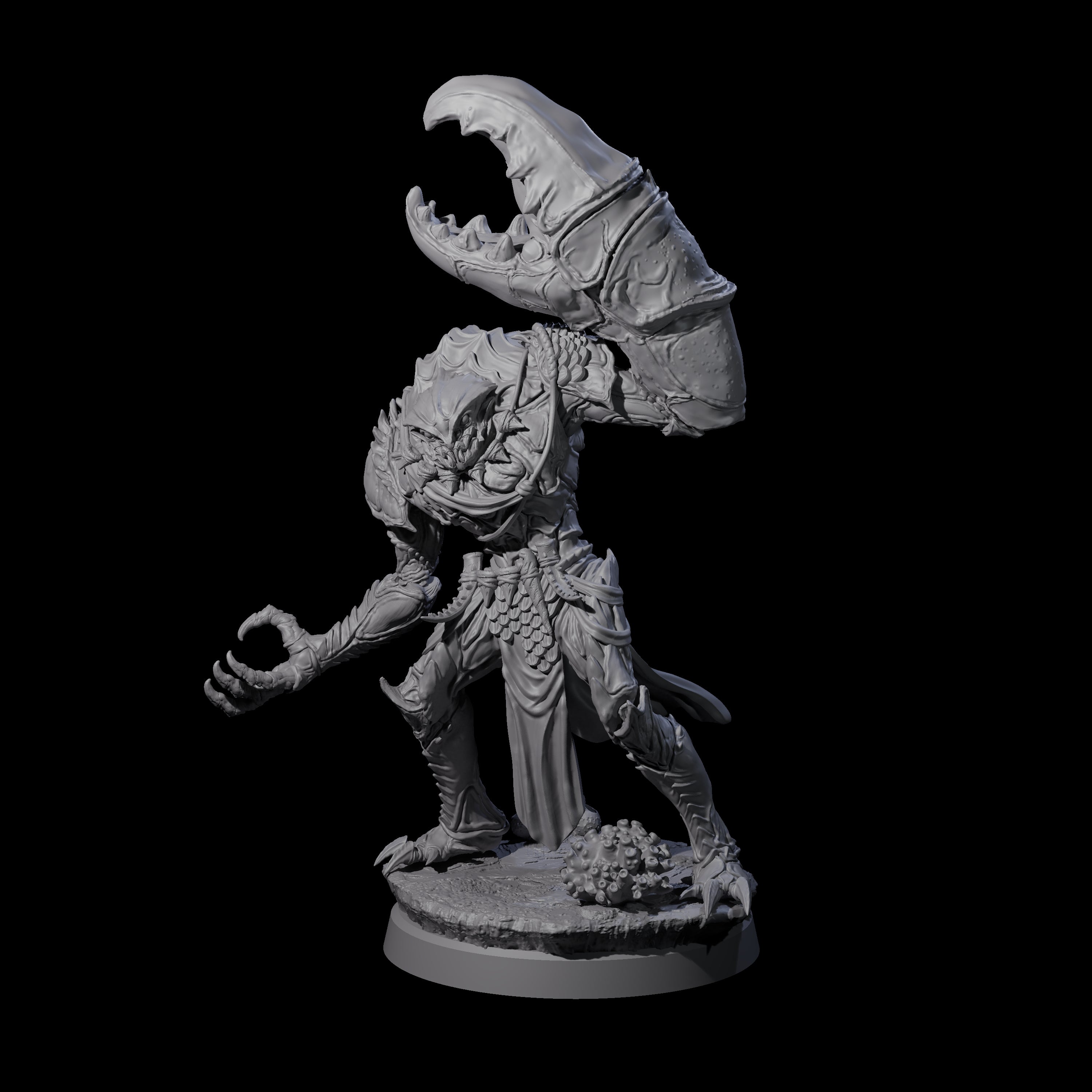 Commanding Wastrilith Warrior C Miniature for Dungeons and Dragons, Pathfinder or other TTRPGs