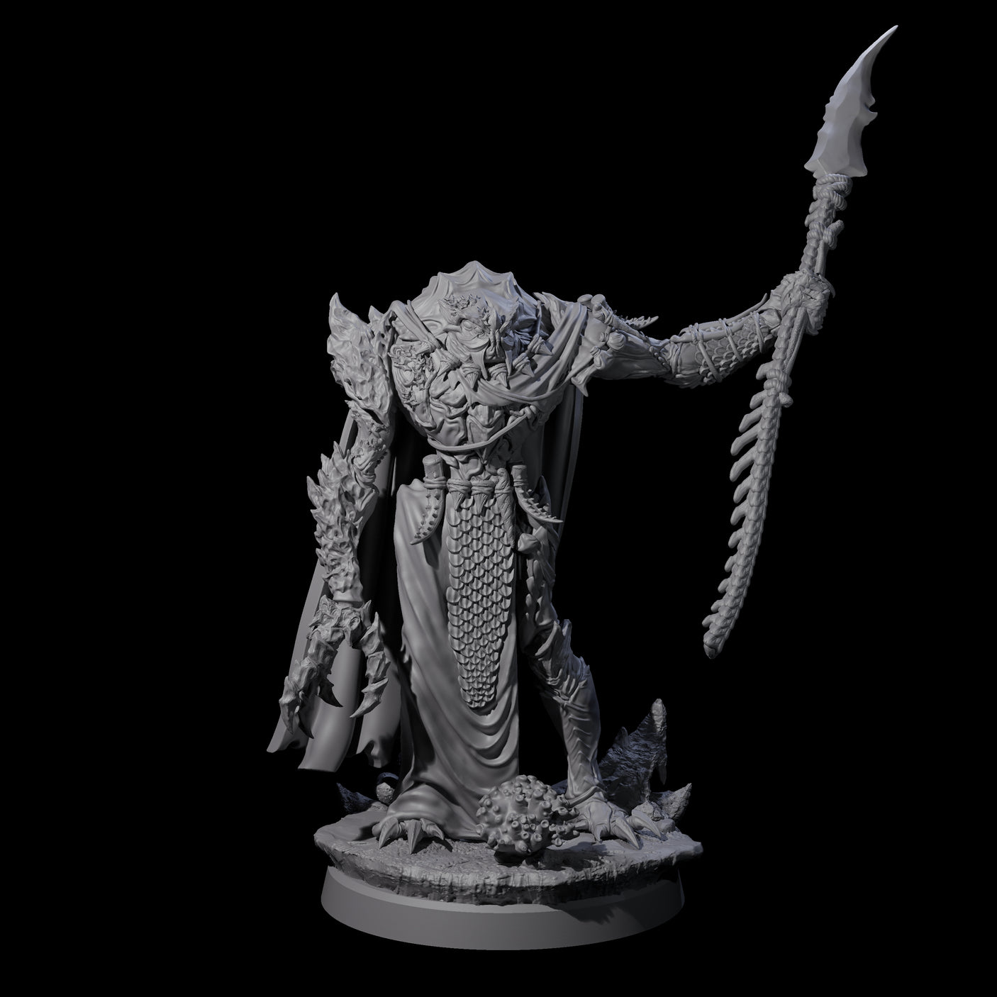 Commanding Wastrilith Warrior D Miniature for Dungeons and Dragons, Pathfinder or other TTRPGs