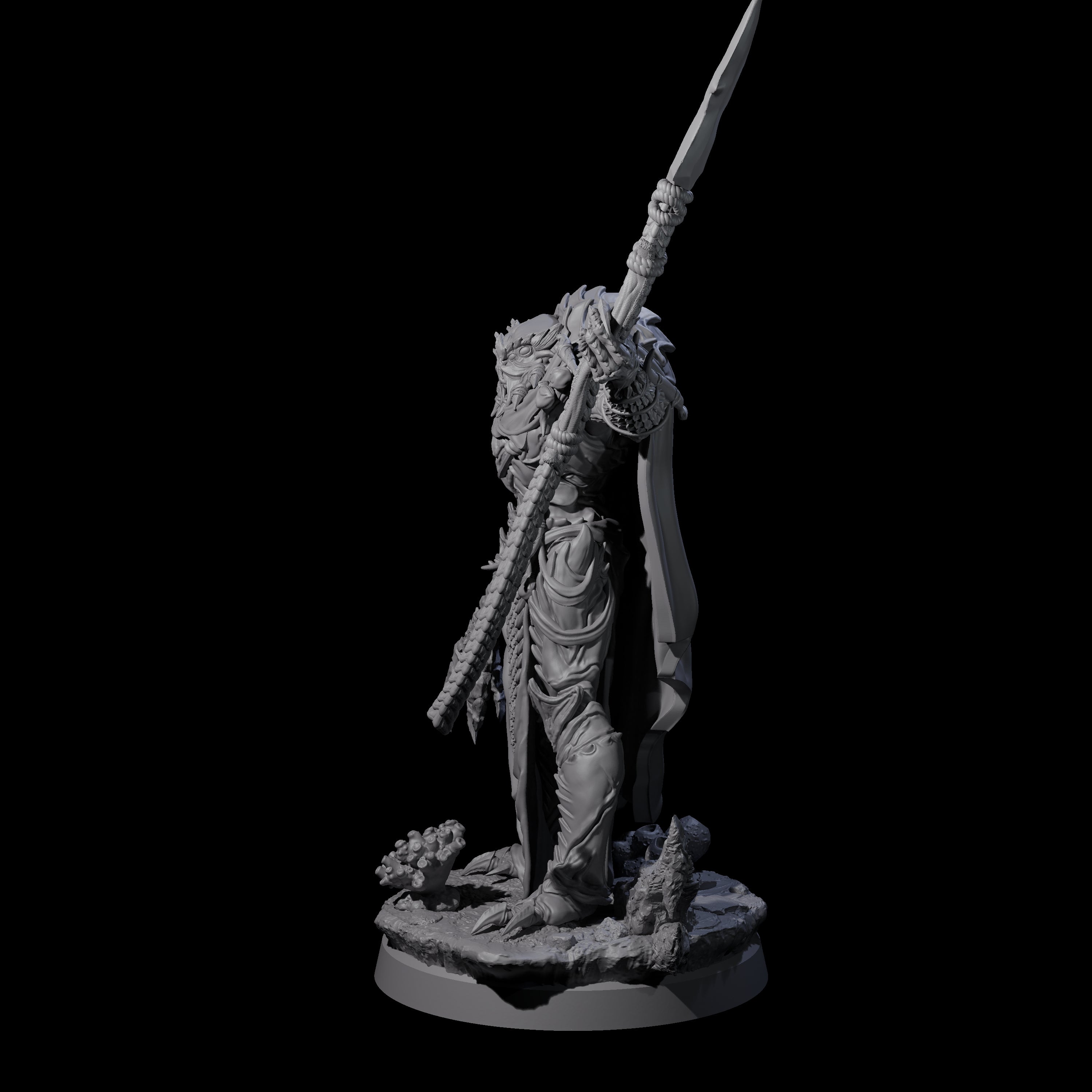 Commanding Wastrilith Warrior D Miniature for Dungeons and Dragons, Pathfinder or other TTRPGs
