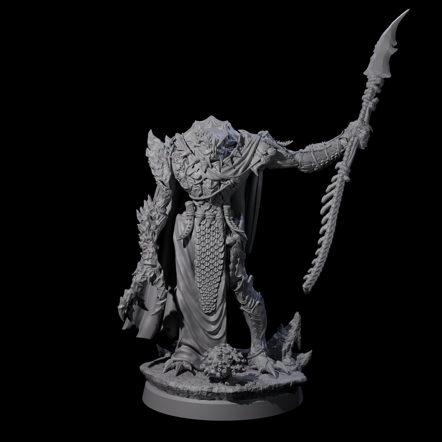 Commanding Wastrilith Warrior D Miniature for Dungeons and Dragons, Pathfinder or other TTRPGs