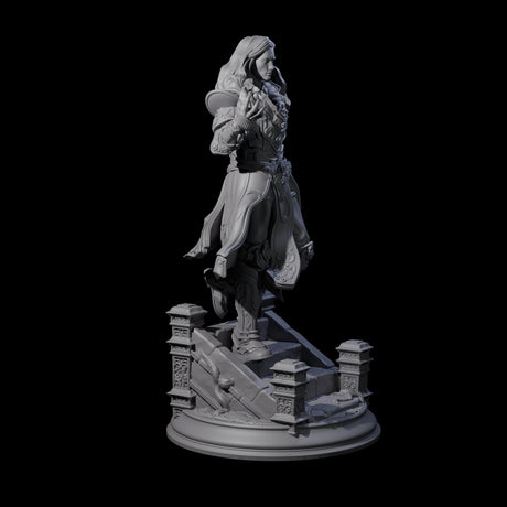 Composed Human Mage Miniature for Dungeons and Dragons, Pathfinder or other TTRPGs