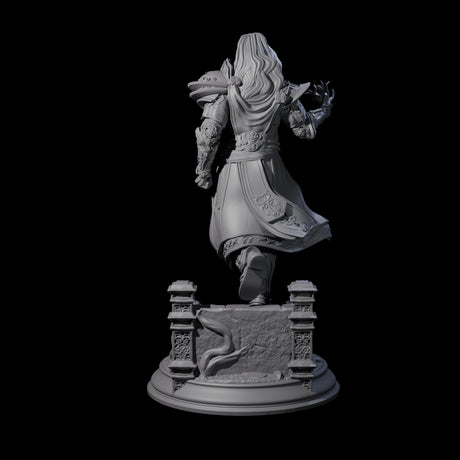 Composed Human Mage Miniature for Dungeons and Dragons, Pathfinder or other TTRPGs