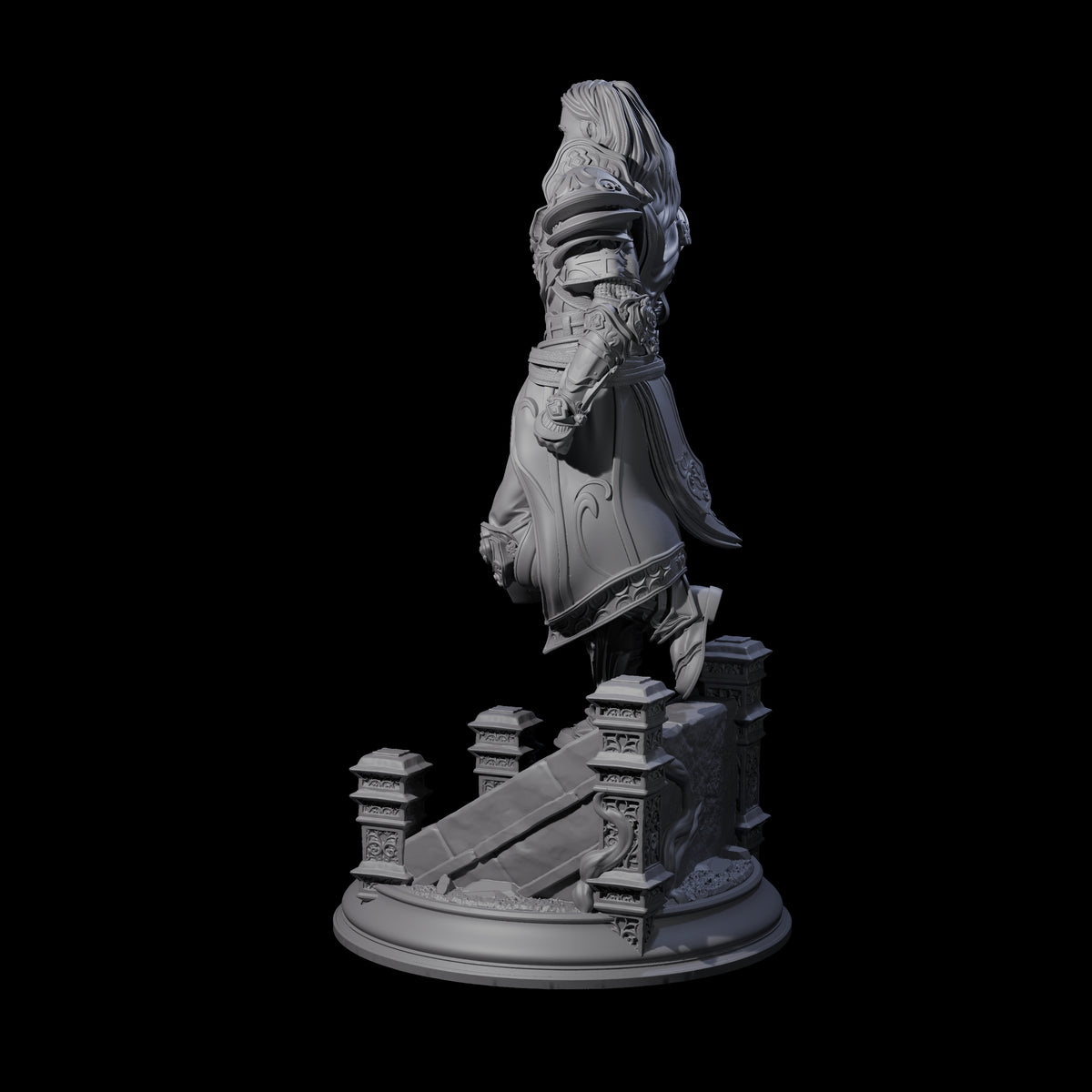 Composed Human Mage Miniature for Dungeons and Dragons, Pathfinder or other TTRPGs