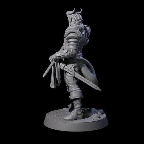 Composed Tiefling Paladin Miniature for Dungeons and Dragons, Pathfinder or other TTRPGs