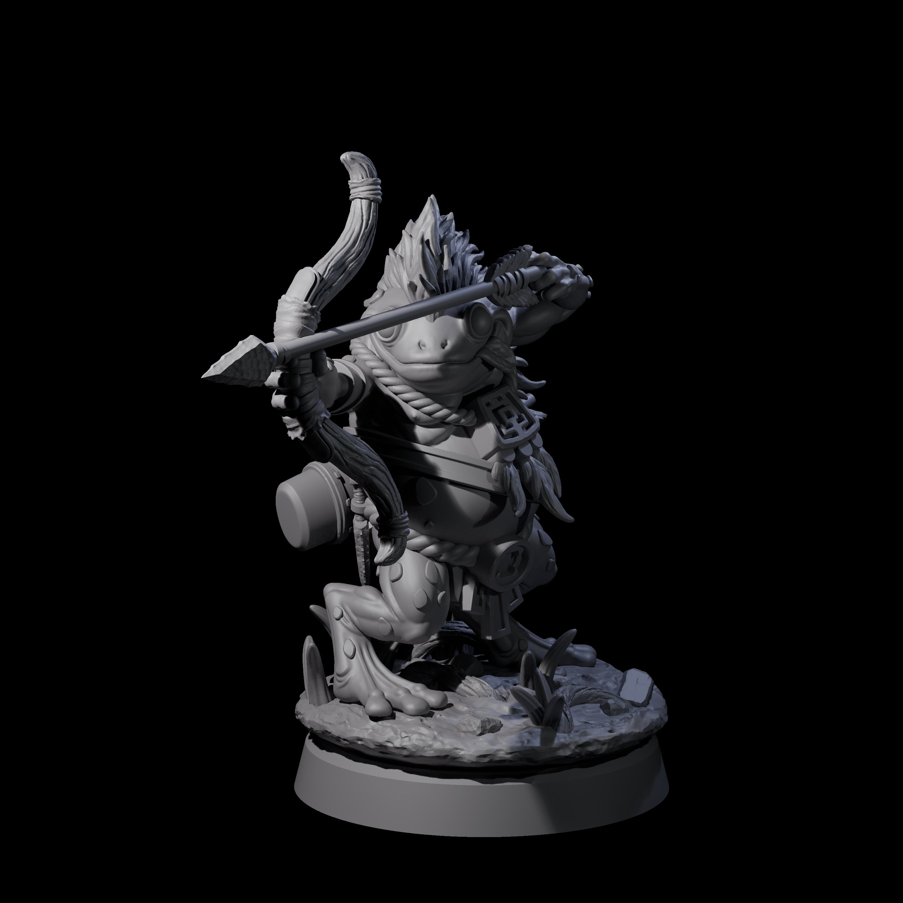 Concentrating Grung Hunter Miniature for Dungeons and Dragons, Pathfinder or other TTRPGs