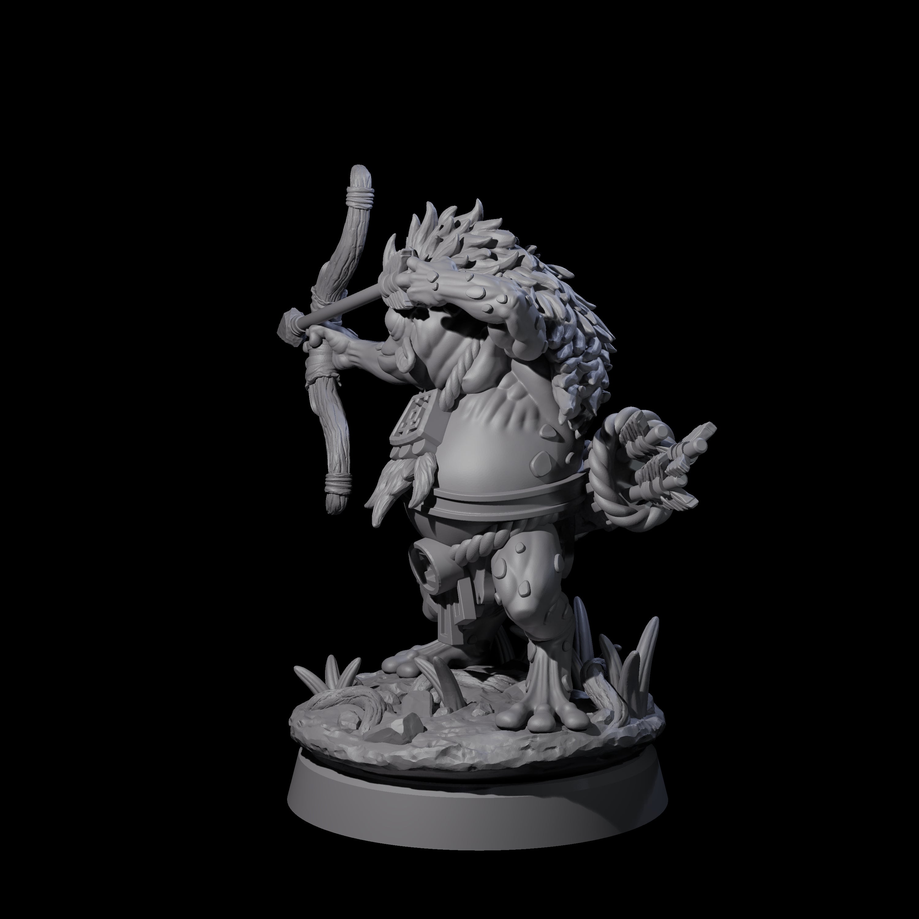 Concentrating Grung Hunter Miniature for Dungeons and Dragons, Pathfinder or other TTRPGs