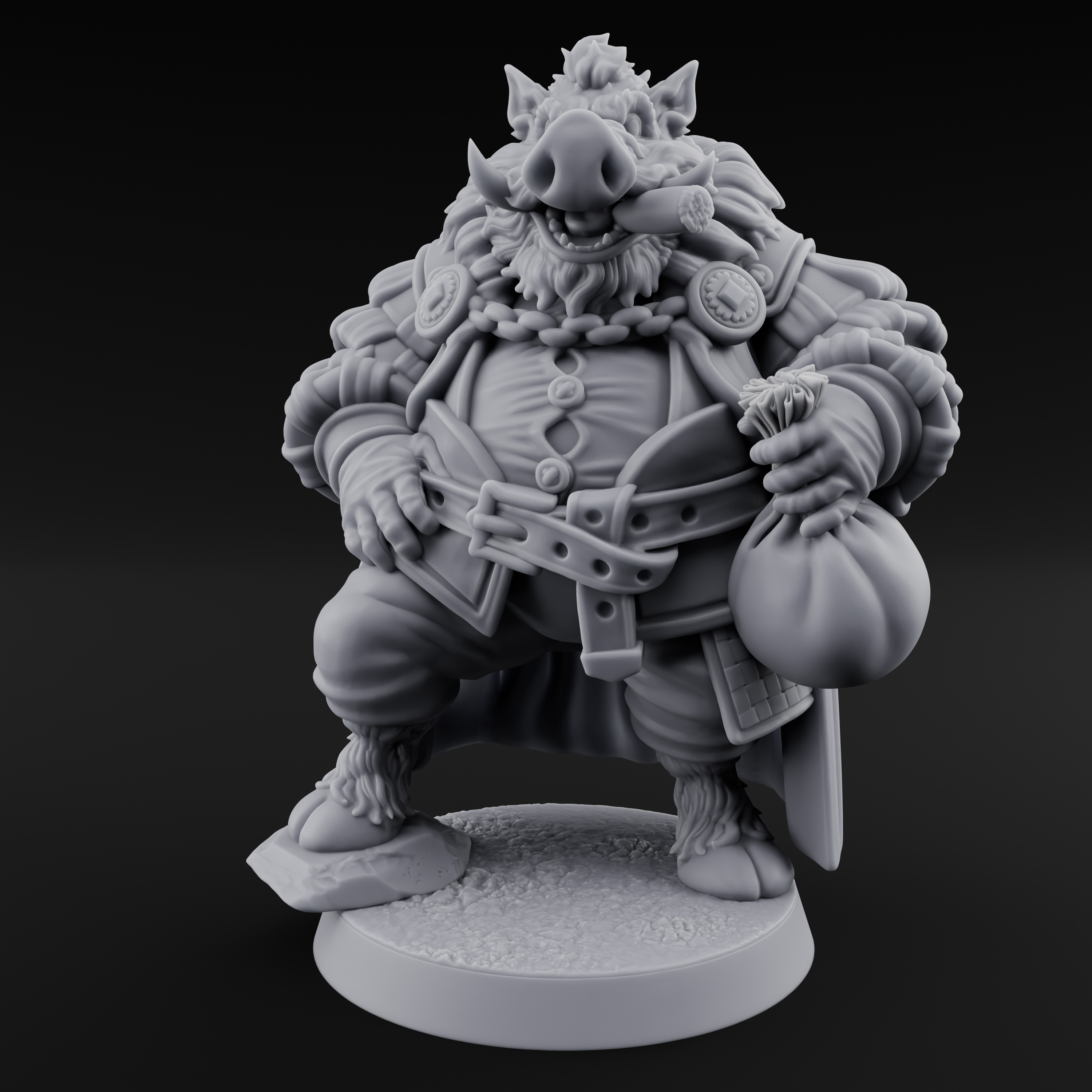 Confident Beastman Merchant Miniature for Dungeons and Dragons, Pathfinder or other TTRPGs