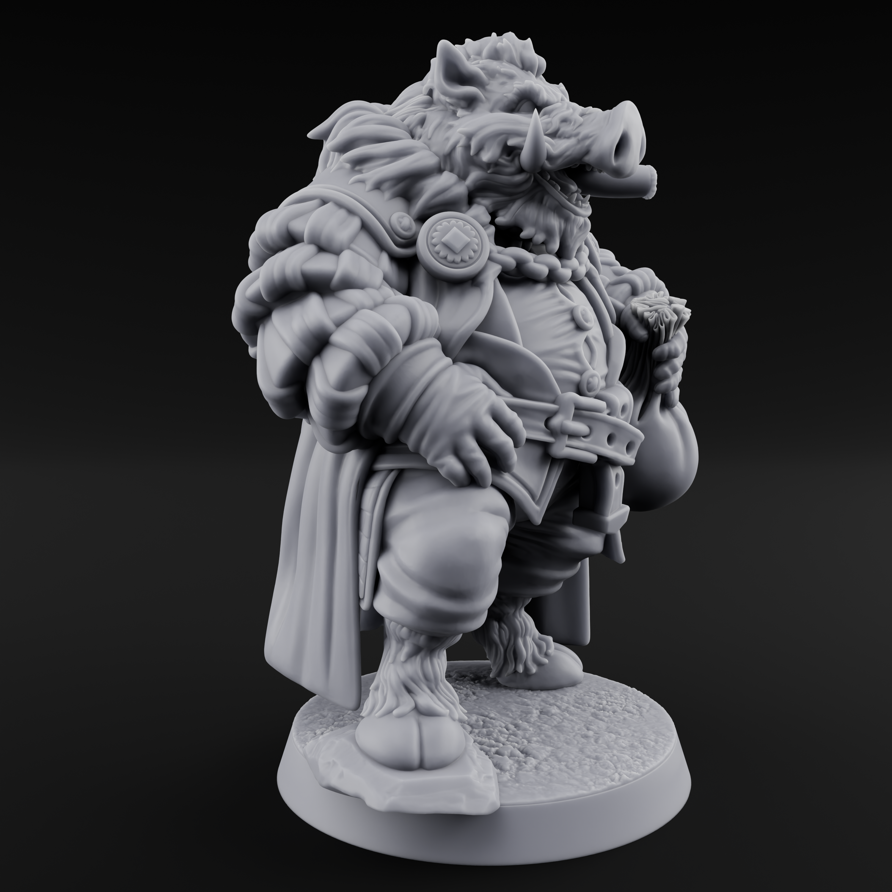 Confident Beastman Merchant Miniature for Dungeons and Dragons, Pathfinder or other TTRPGs