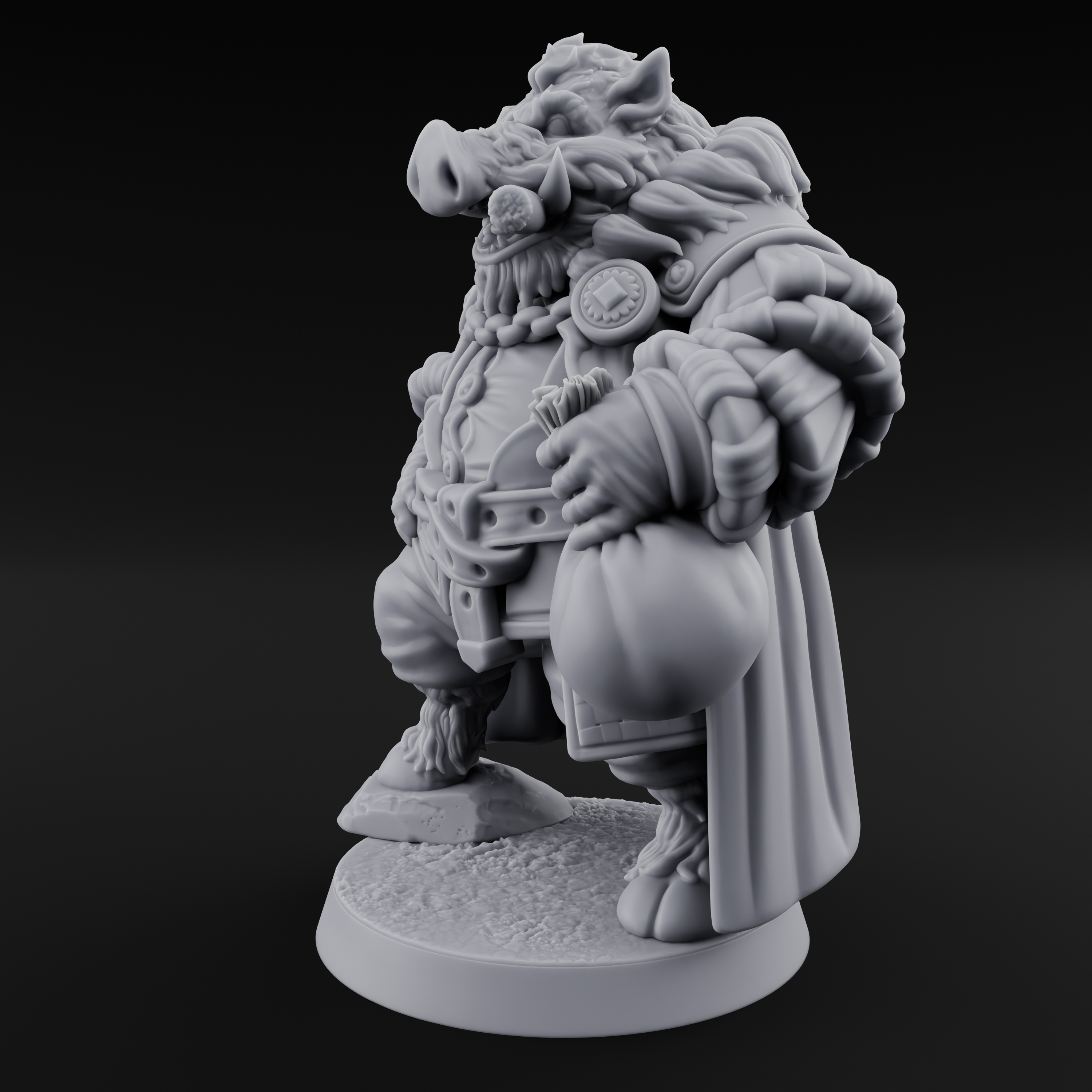 Confident Beastman Merchant Miniature for Dungeons and Dragons, Pathfinder or other TTRPGs