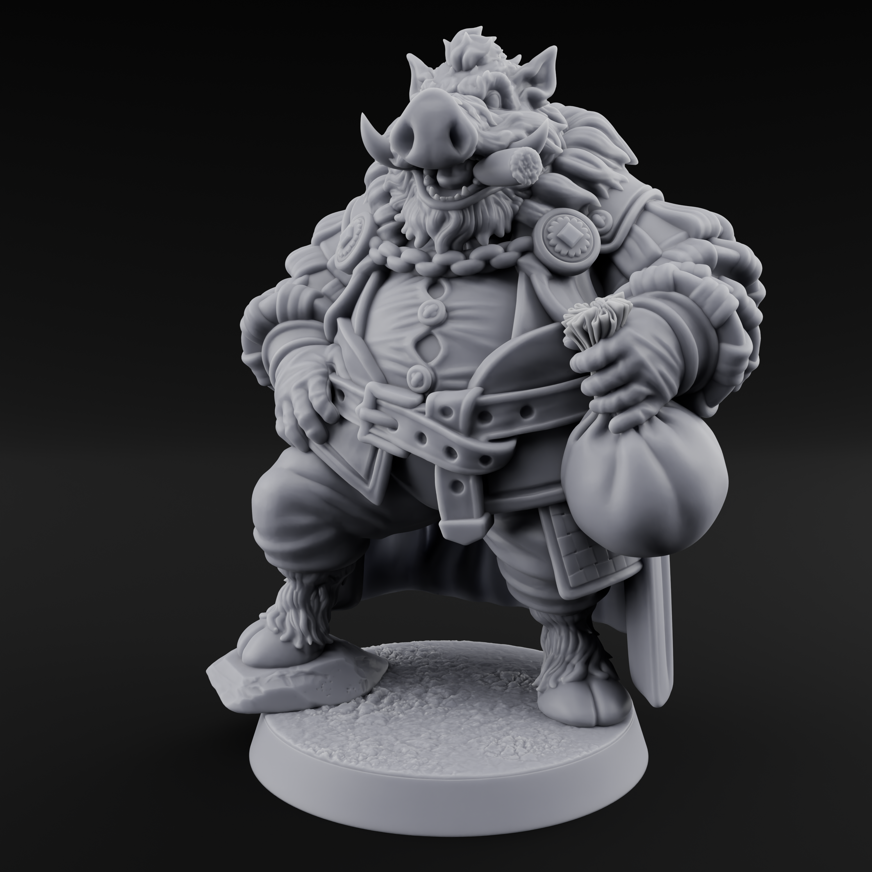 Confident Beastman Merchant Miniature for Dungeons and Dragons, Pathfinder or other TTRPGs