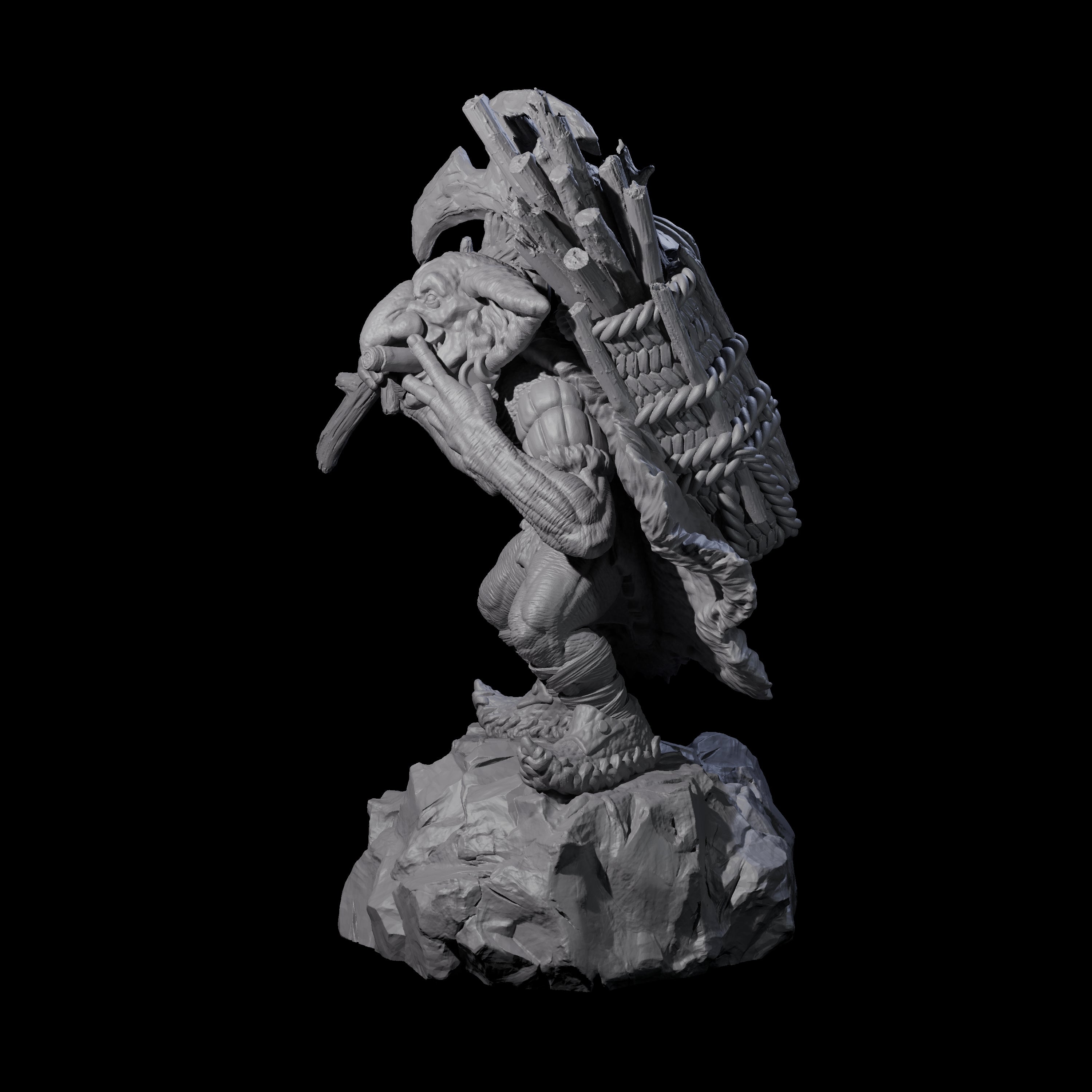 Confident Camping Goblin A Miniature for Dungeons and Dragons, Pathfinder or other TTRPGs