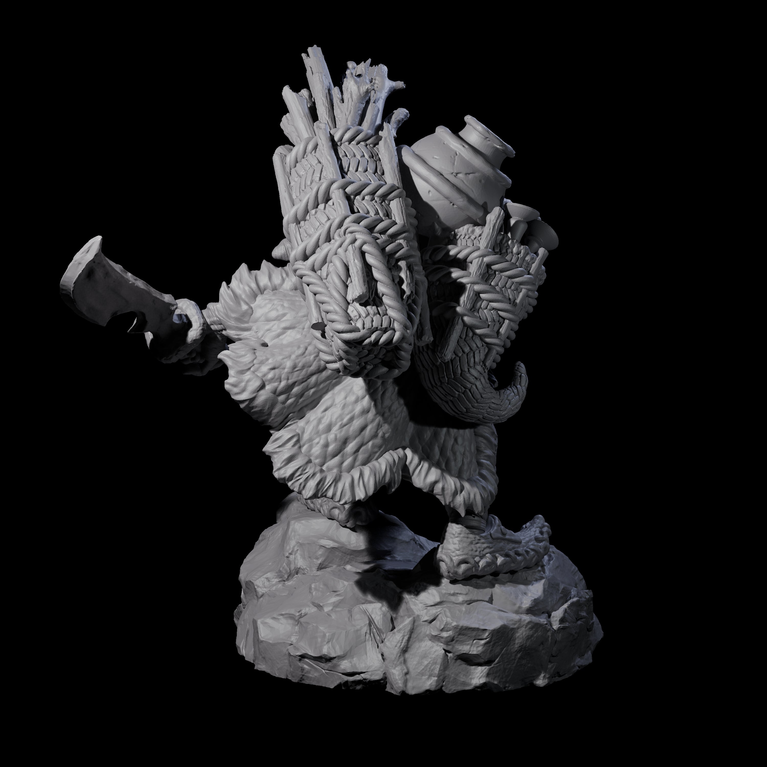 Confident Camping Goblin B Miniature for Dungeons and Dragons, Pathfinder or other TTRPGs