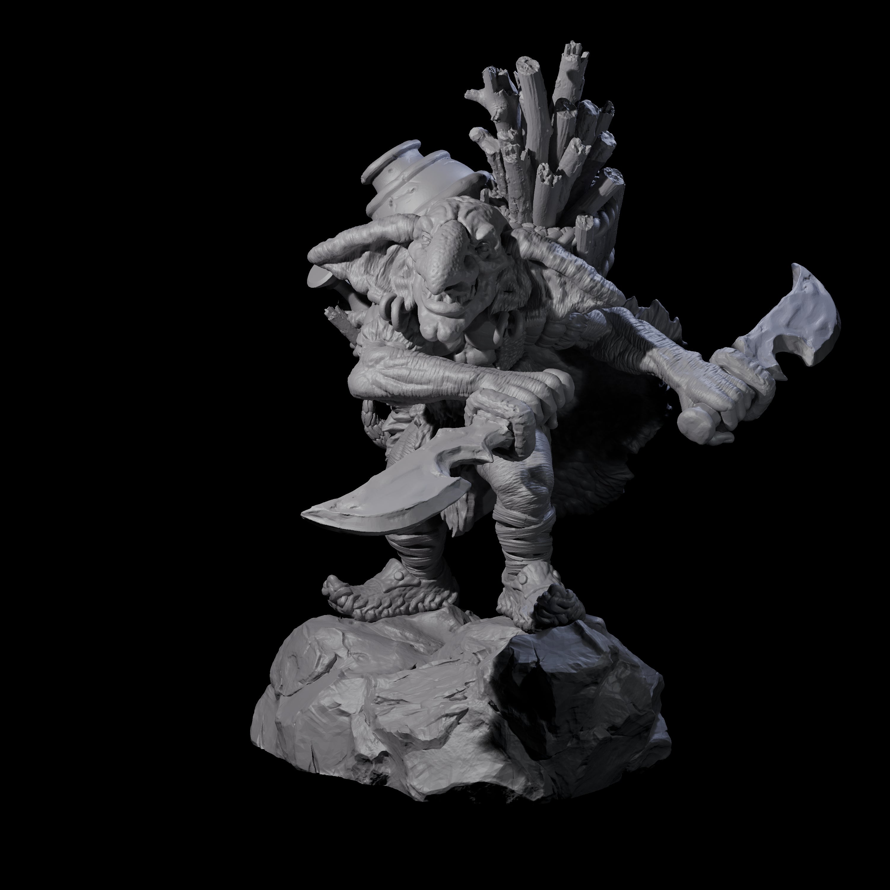Confident Camping Goblin B Miniature for Dungeons and Dragons, Pathfinder or other TTRPGs
