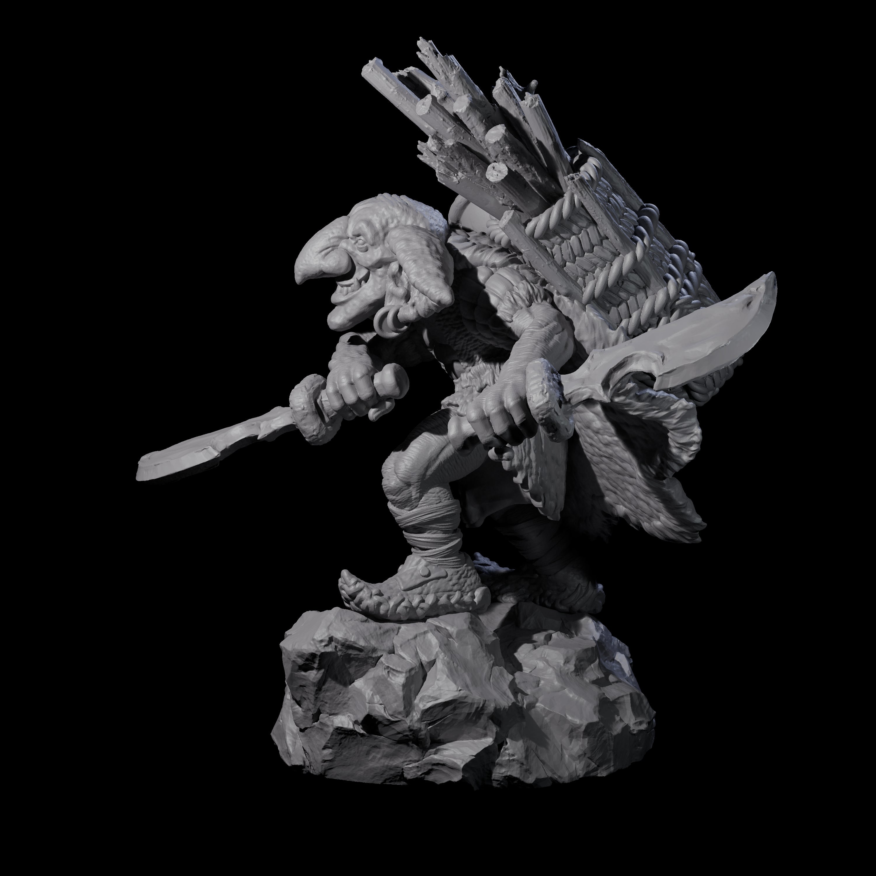 Confident Camping Goblin B Miniature for Dungeons and Dragons, Pathfinder or other TTRPGs