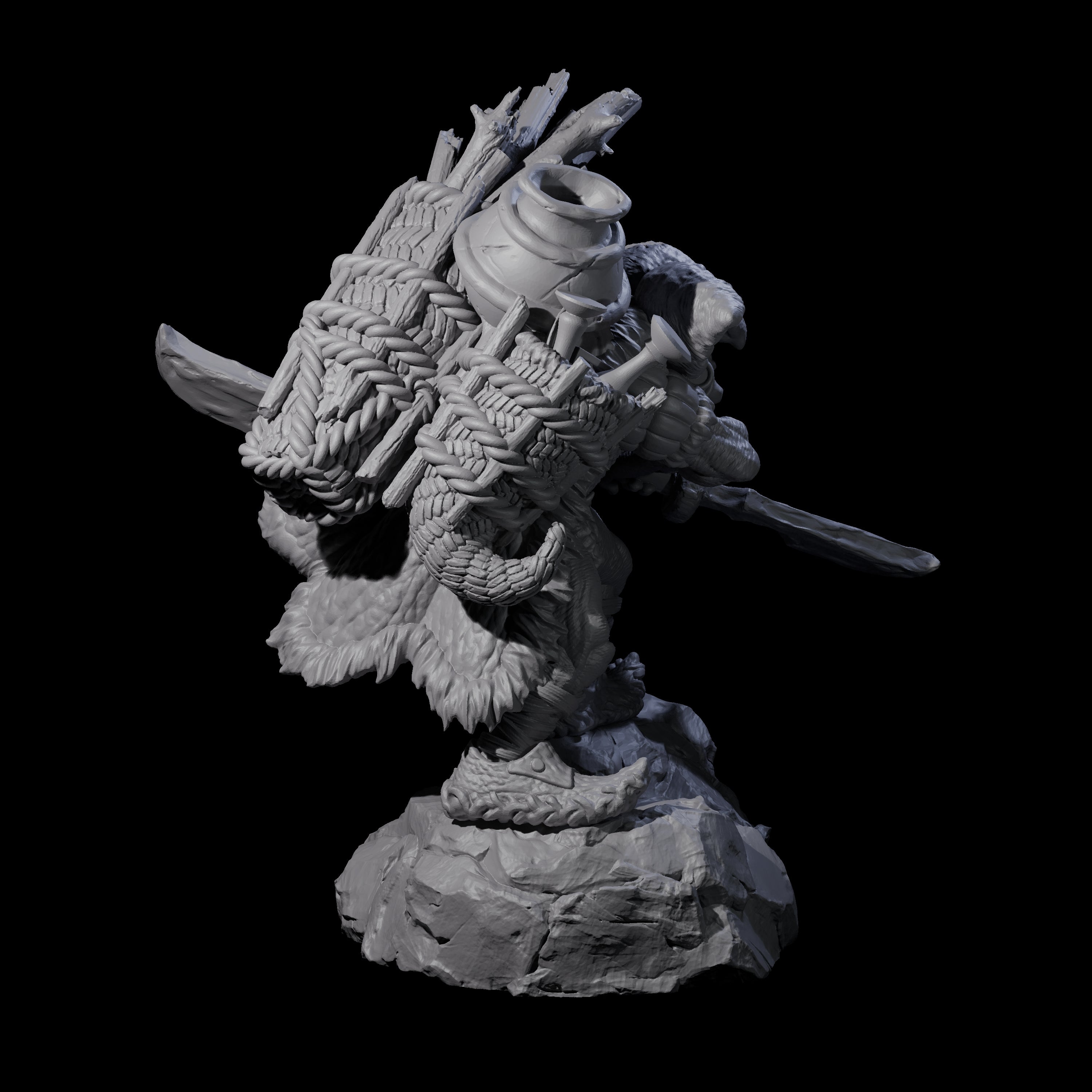 Confident Camping Goblin B Miniature for Dungeons and Dragons, Pathfinder or other TTRPGs