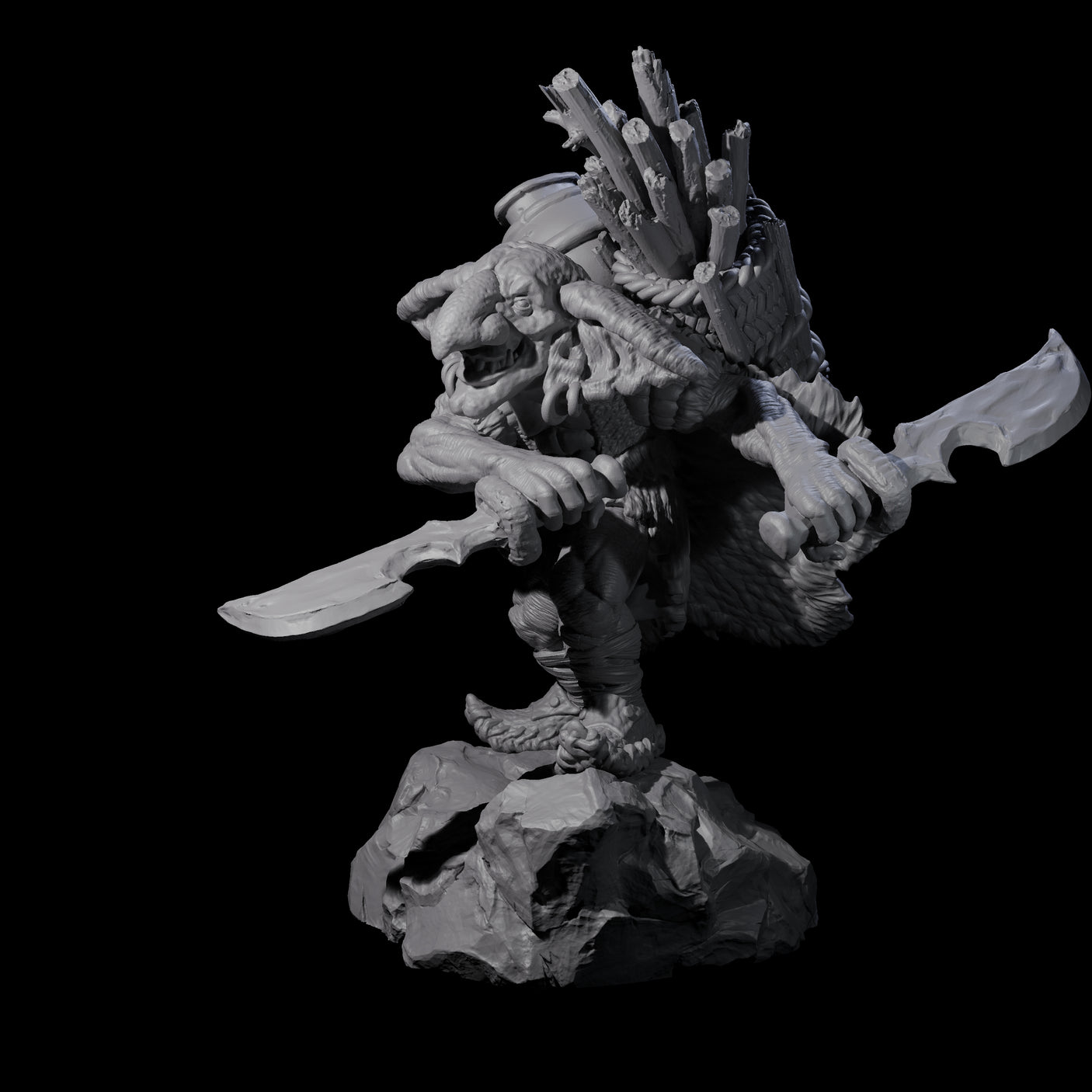 Confident Camping Goblin B Miniature for Dungeons and Dragons, Pathfinder or other TTRPGs